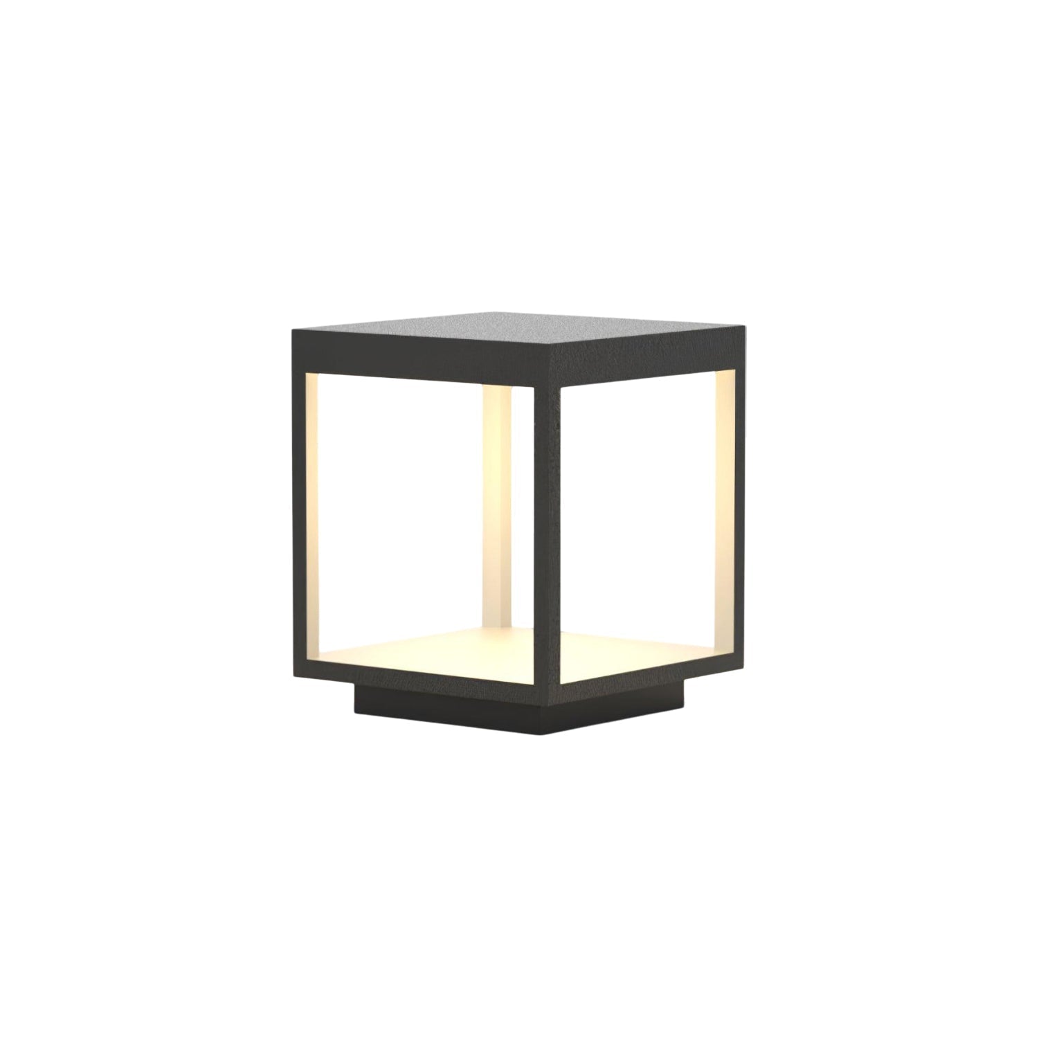 Square Frame Fence Post Outdoor Light - Lamp Copper