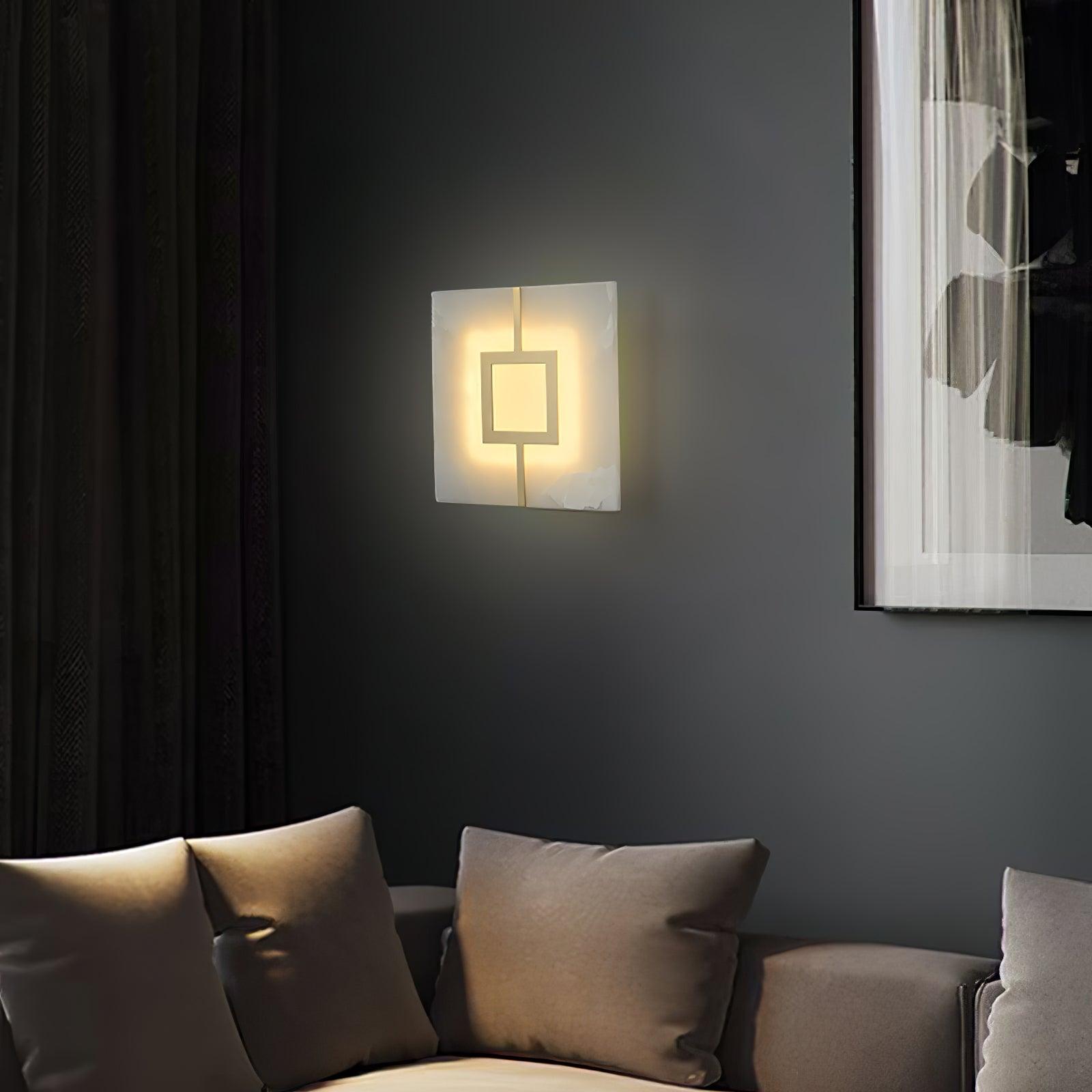 Alvelor Geometric Alabaster Wall Light - Neutralighting