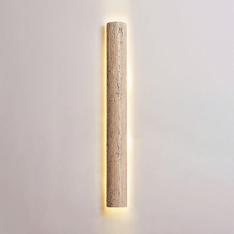 Zemara Modern Minimalist Lange Travertine Wall Sconce Wall Lamp - Lamp Copper