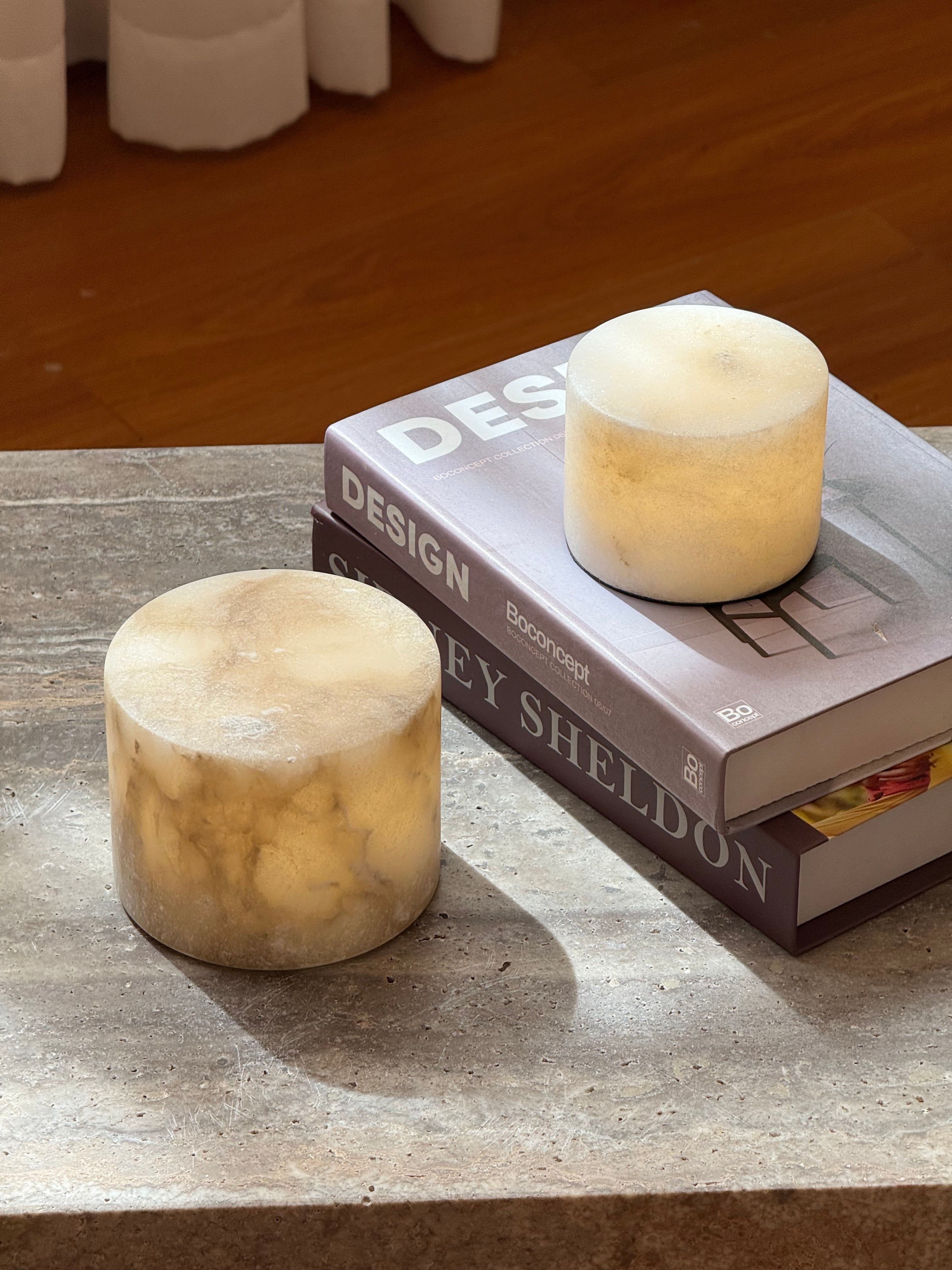 Sterno Alabaster Table Lamp (Built-in Battery) - Lamp Copper