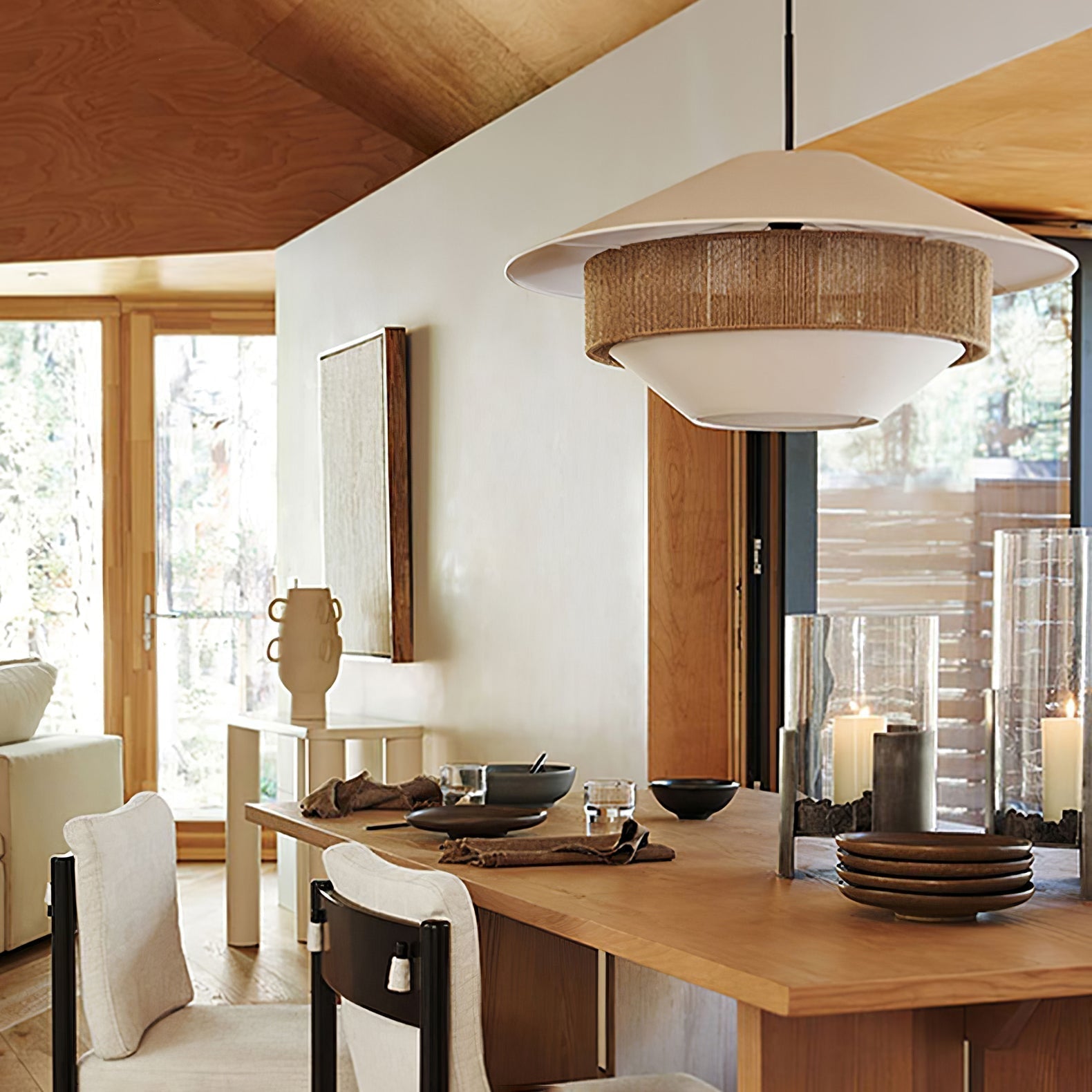 Stevie Woven Pendant Lamp - Blowlighting