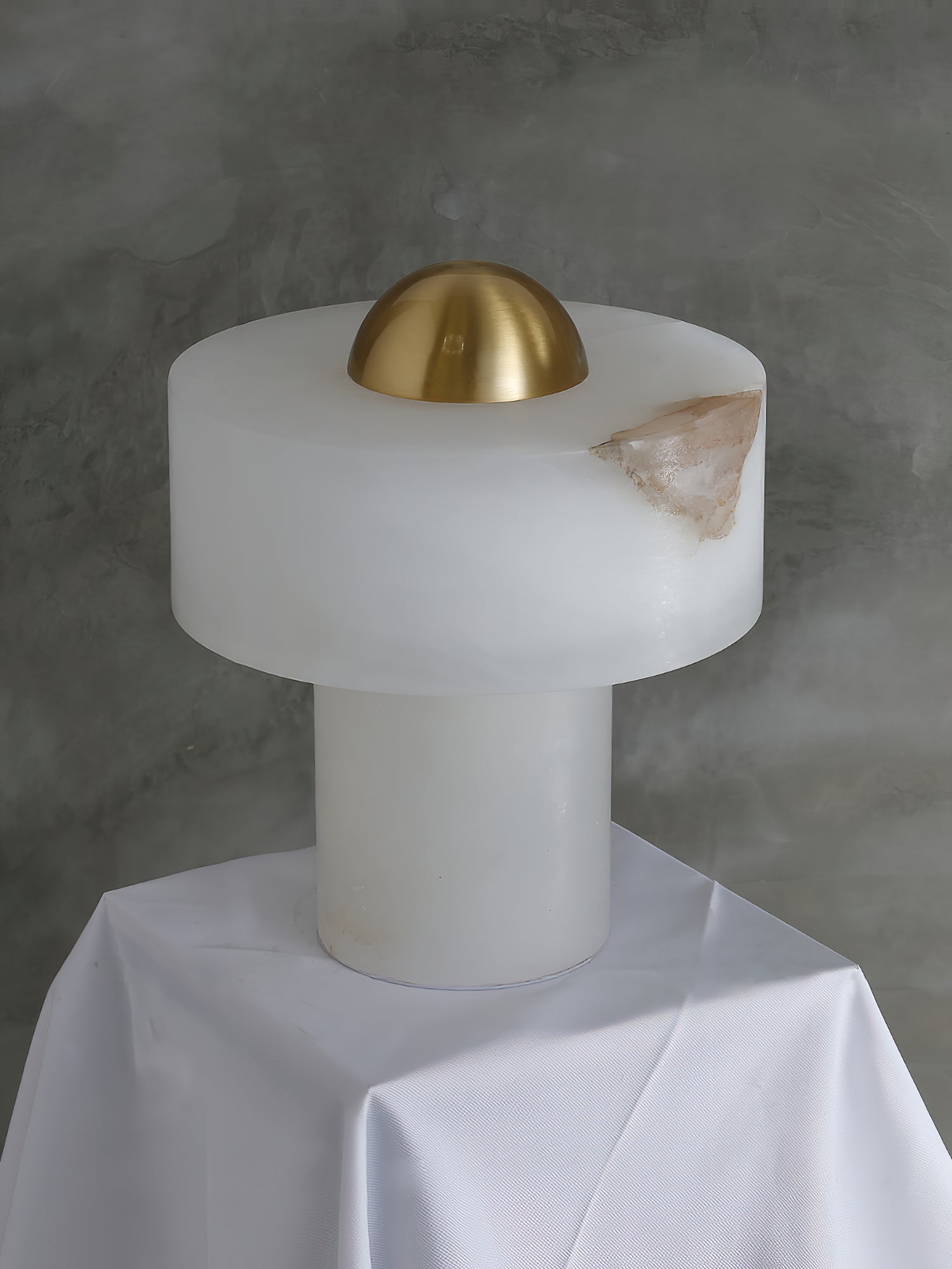 Stone Alabaster Table Light - Lamp Copper