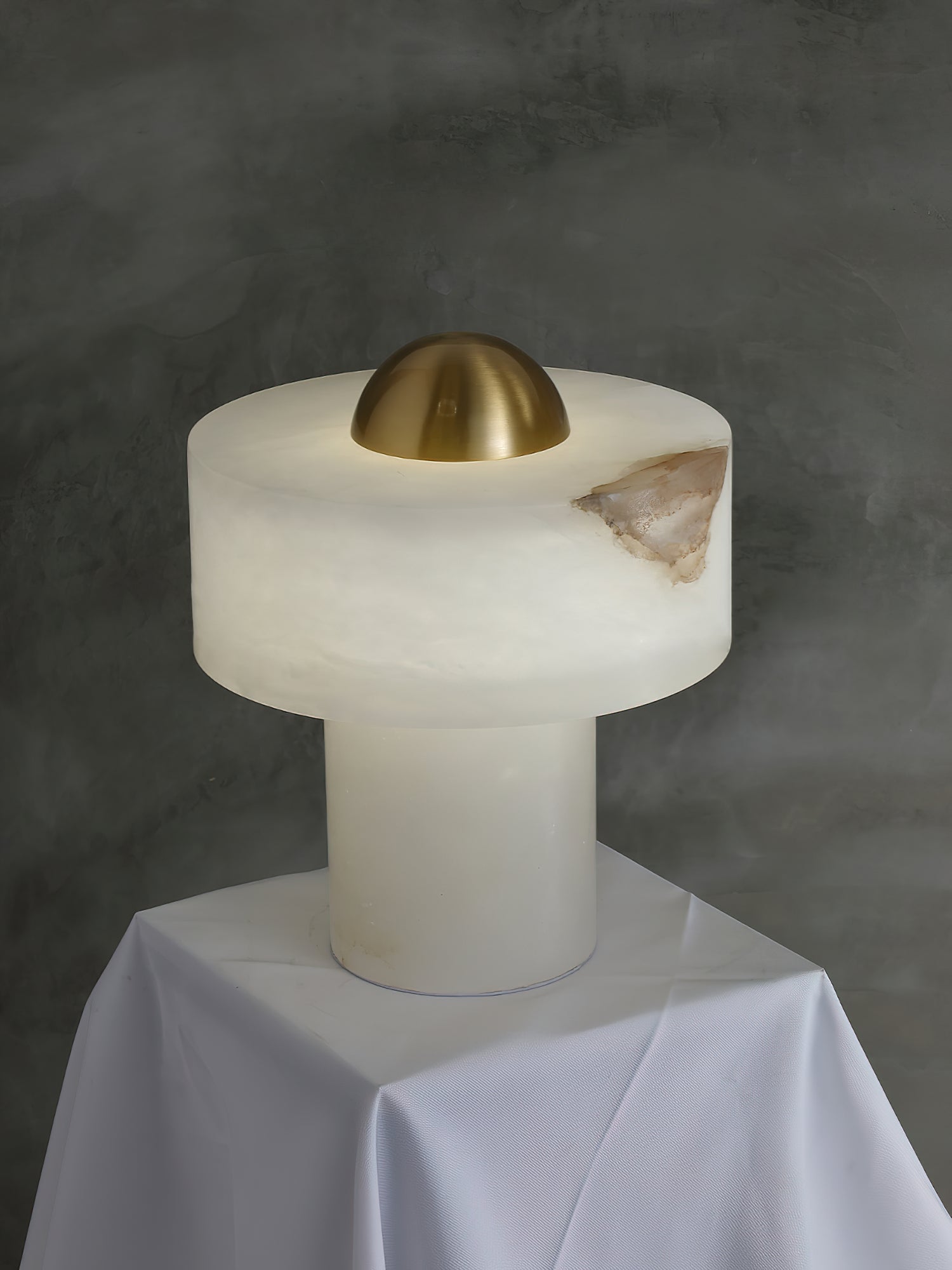 Stone Alabaster Table Light - Lamp Copper