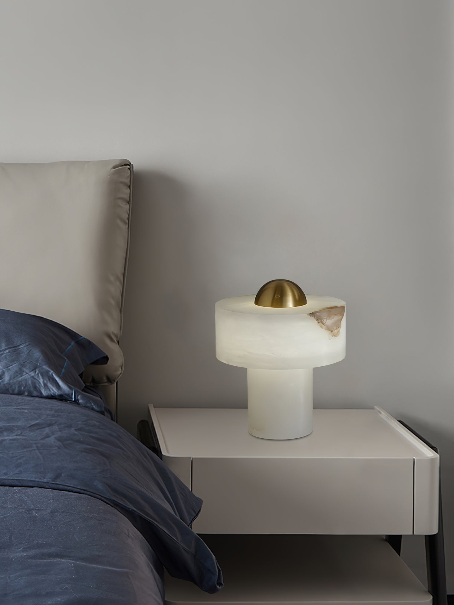 Stone Alabaster Table Light - Lamp Copper