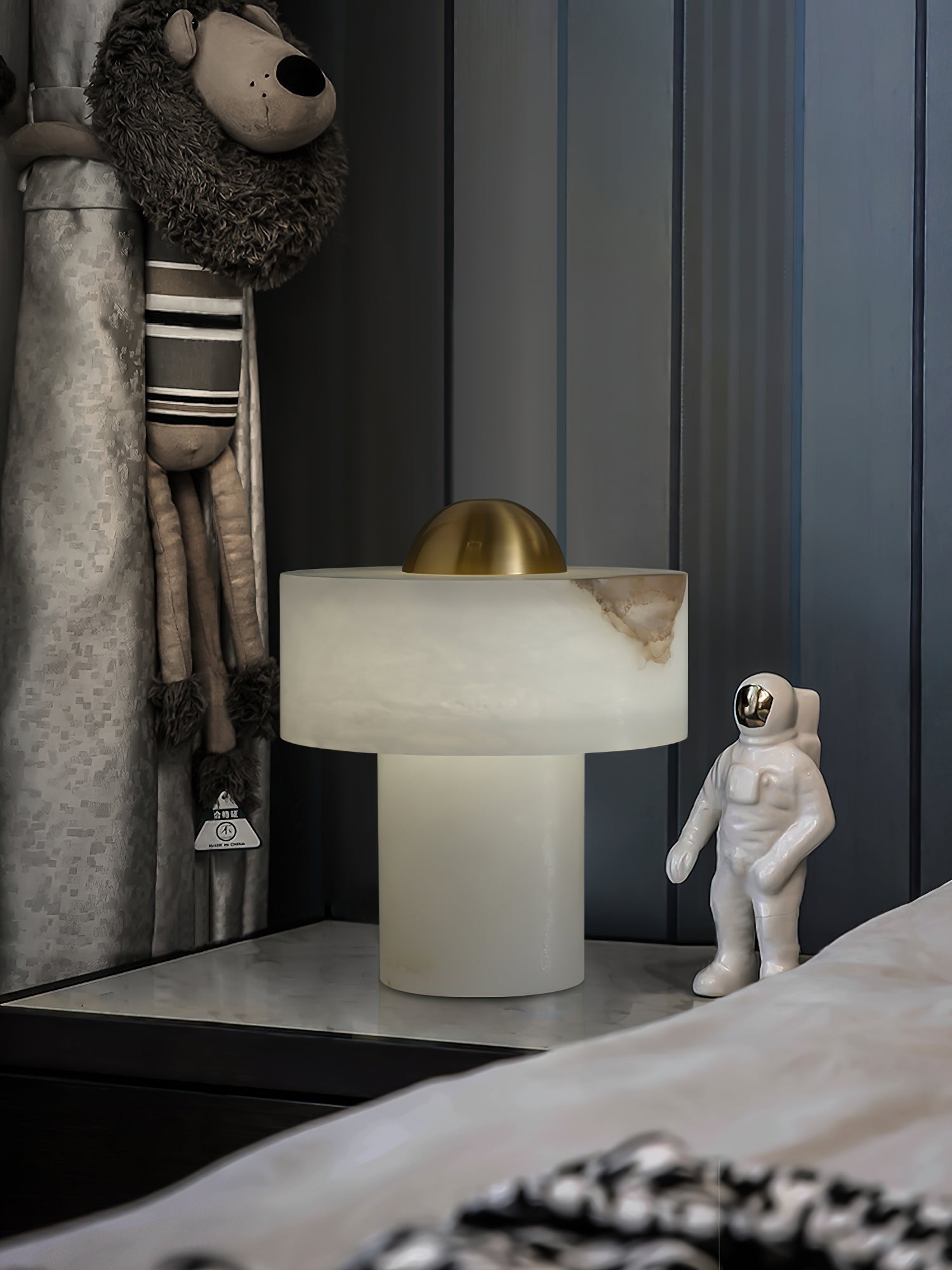 Stone Alabaster Table Light - Lamp Copper