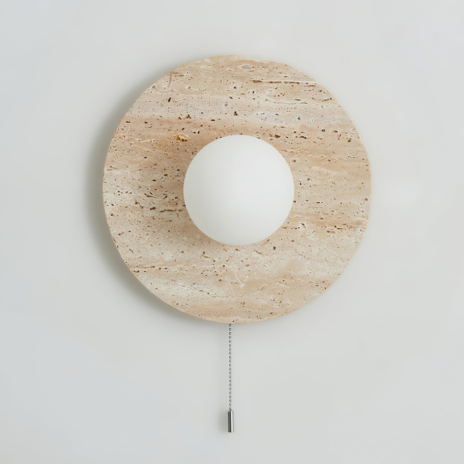 Vephair Bowl-Frame Travertine Wall Light - Neutralighting