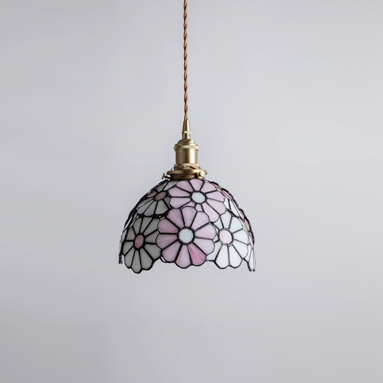 Tiffany Lampada a Sospensione Floreale Blu