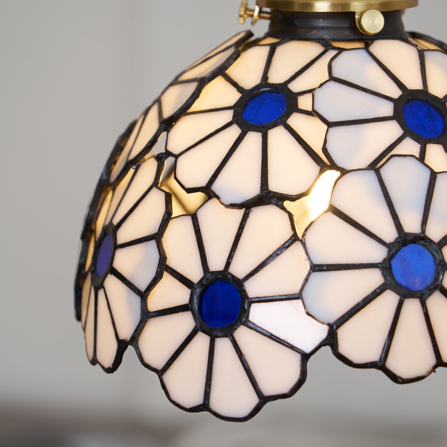 Tiffany Lampada a Sospensione Floreale Blu