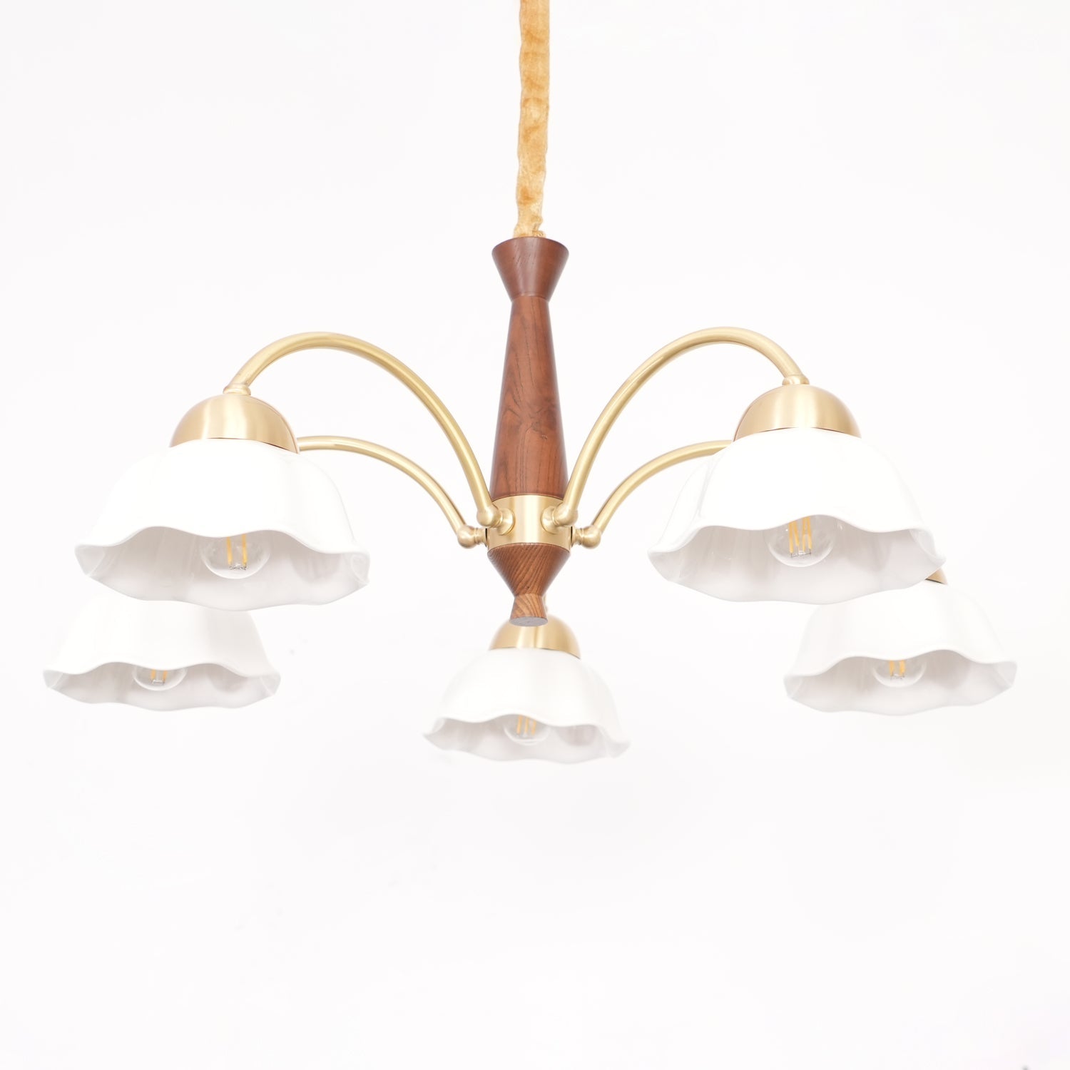 Olivia Lampadari Floreali in Legno e Ceramica