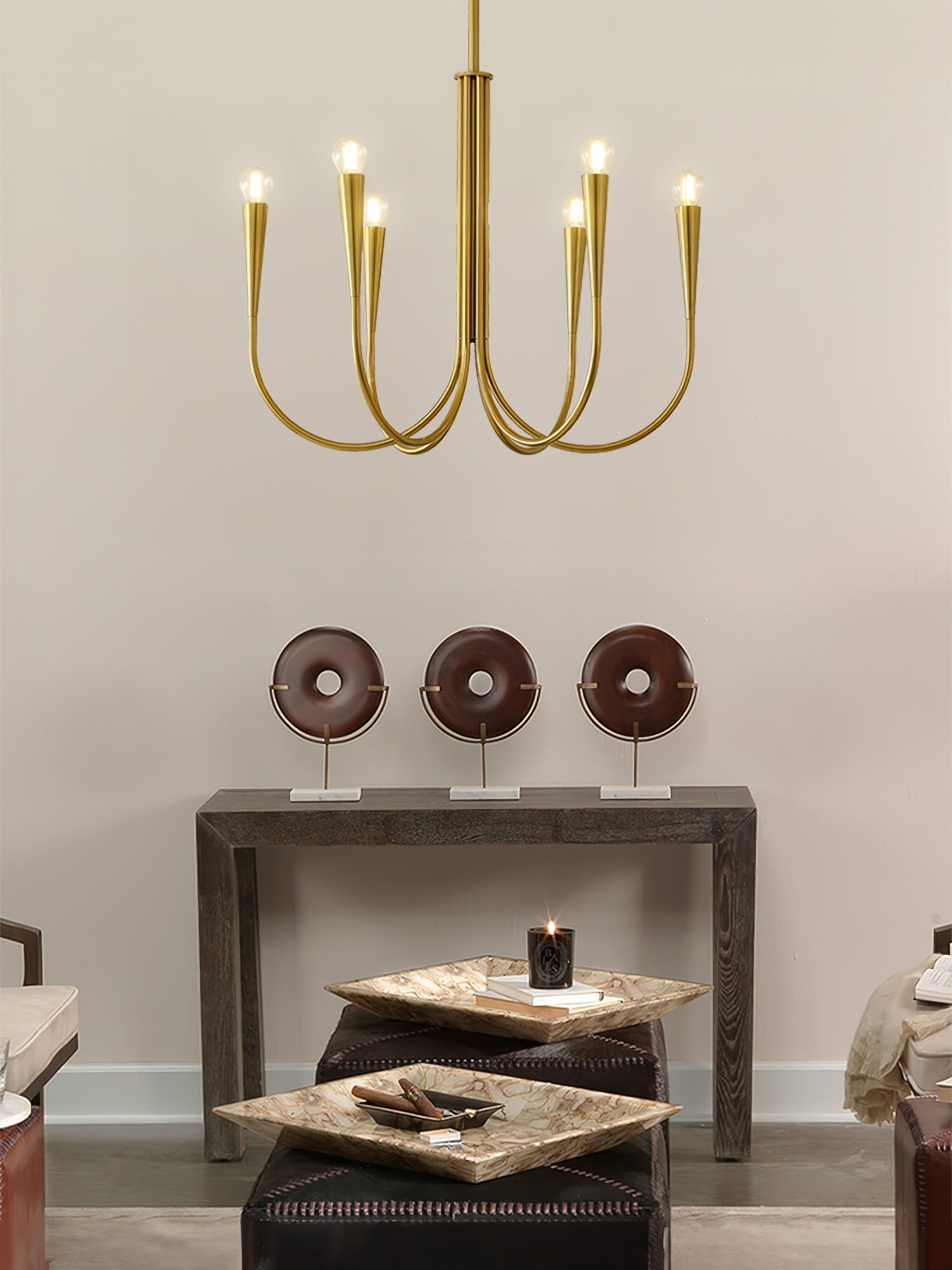 Swoop Arm Chandelier - Blowlighting