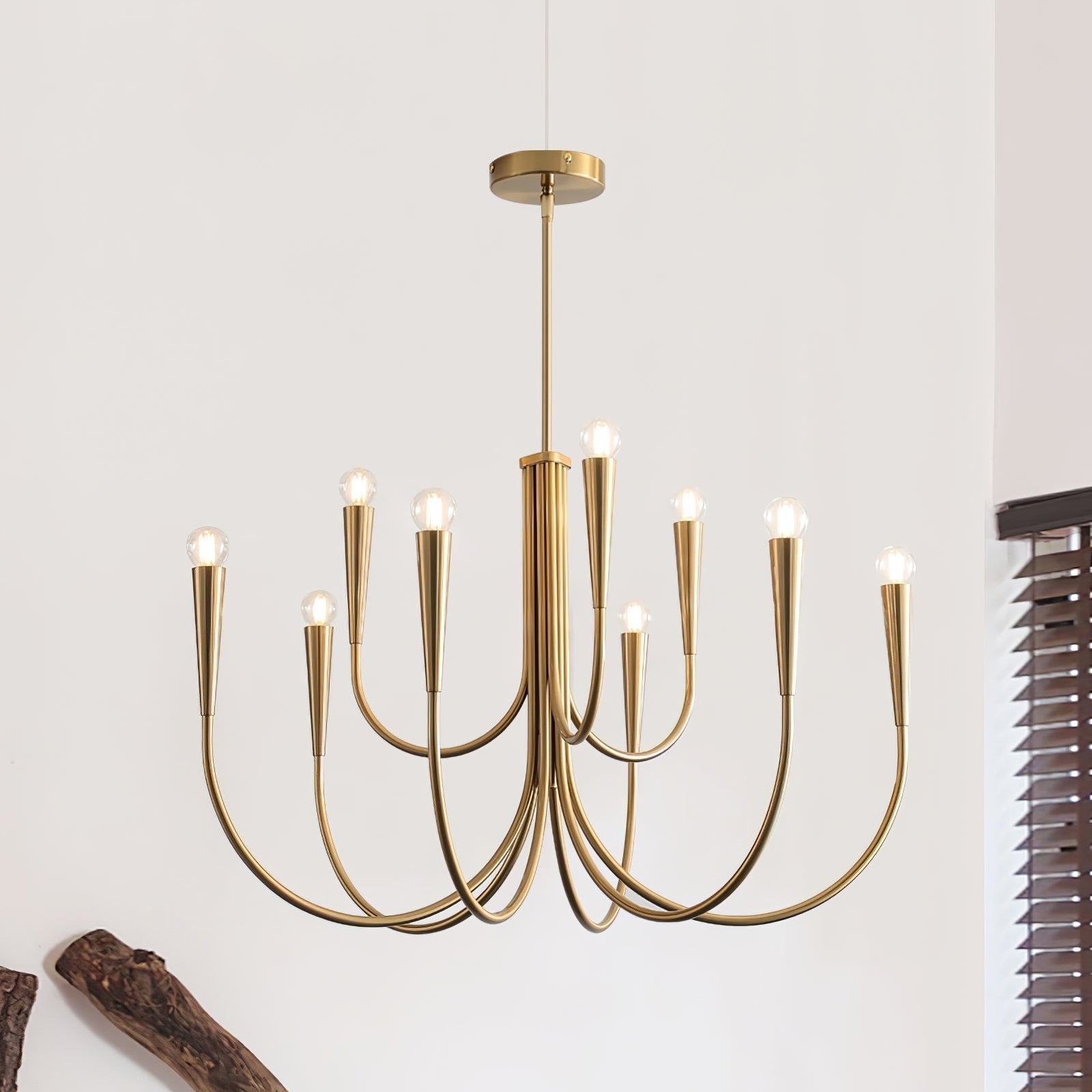 Swoop Arm Chandelier - Blowlighting
