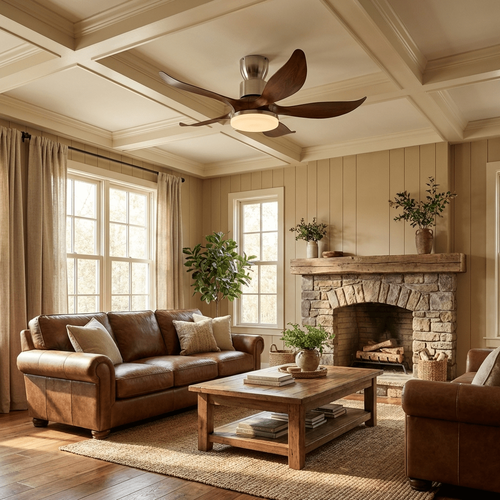 Ventilatore da soffitto con luce Celia a 5 pale con finitura Nichel