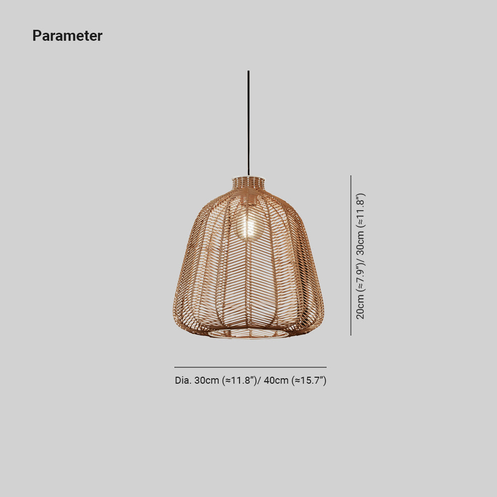 Ritta Minimalista Lampadari Luce Rattan Soggiorno/Camera da Letto