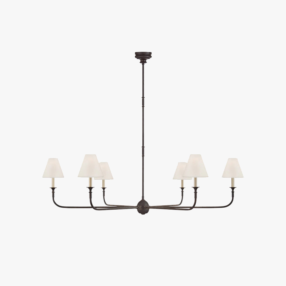 Silva Lampadari Vintage Retrò in Metallo Soggiorno, Nero/Bianco/Ottone