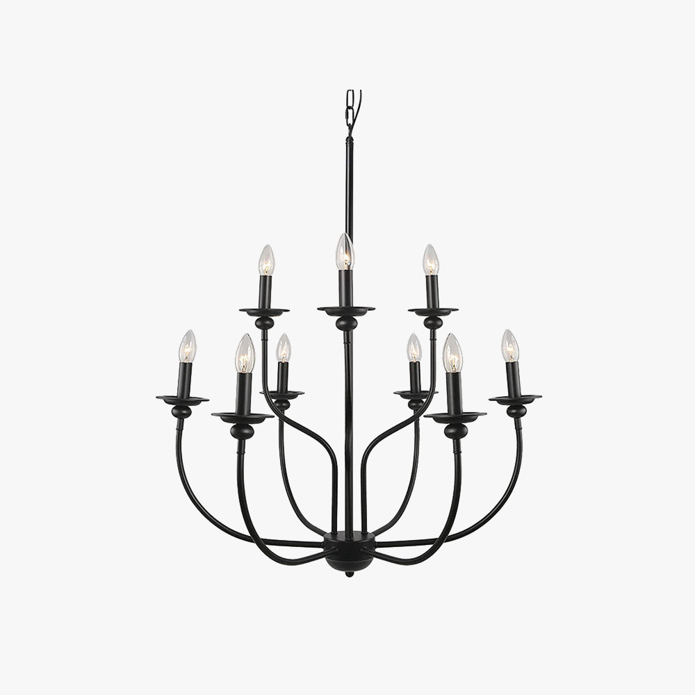Silva Lampadari Moderno a LED in Metallo Nero per Camera da Letto e Soggiorno