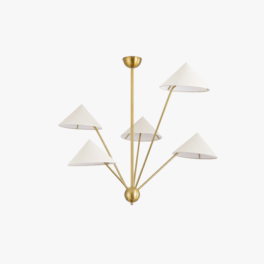 Silva Lampadario a LED Semplice Retrò in Metallo Ottone per Soggiorno/Cucina