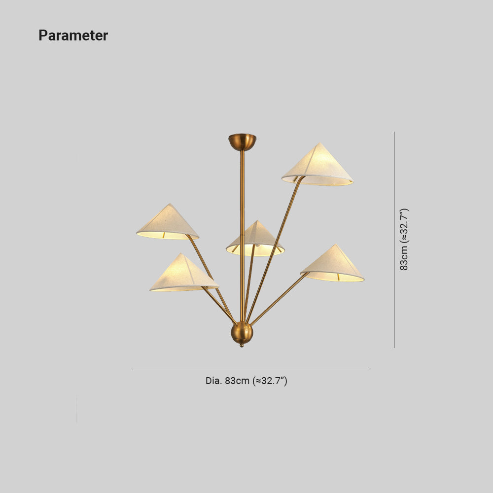 Silva Lampadario a LED Semplice Retrò in Metallo Ottone per Soggiorno/Cucina