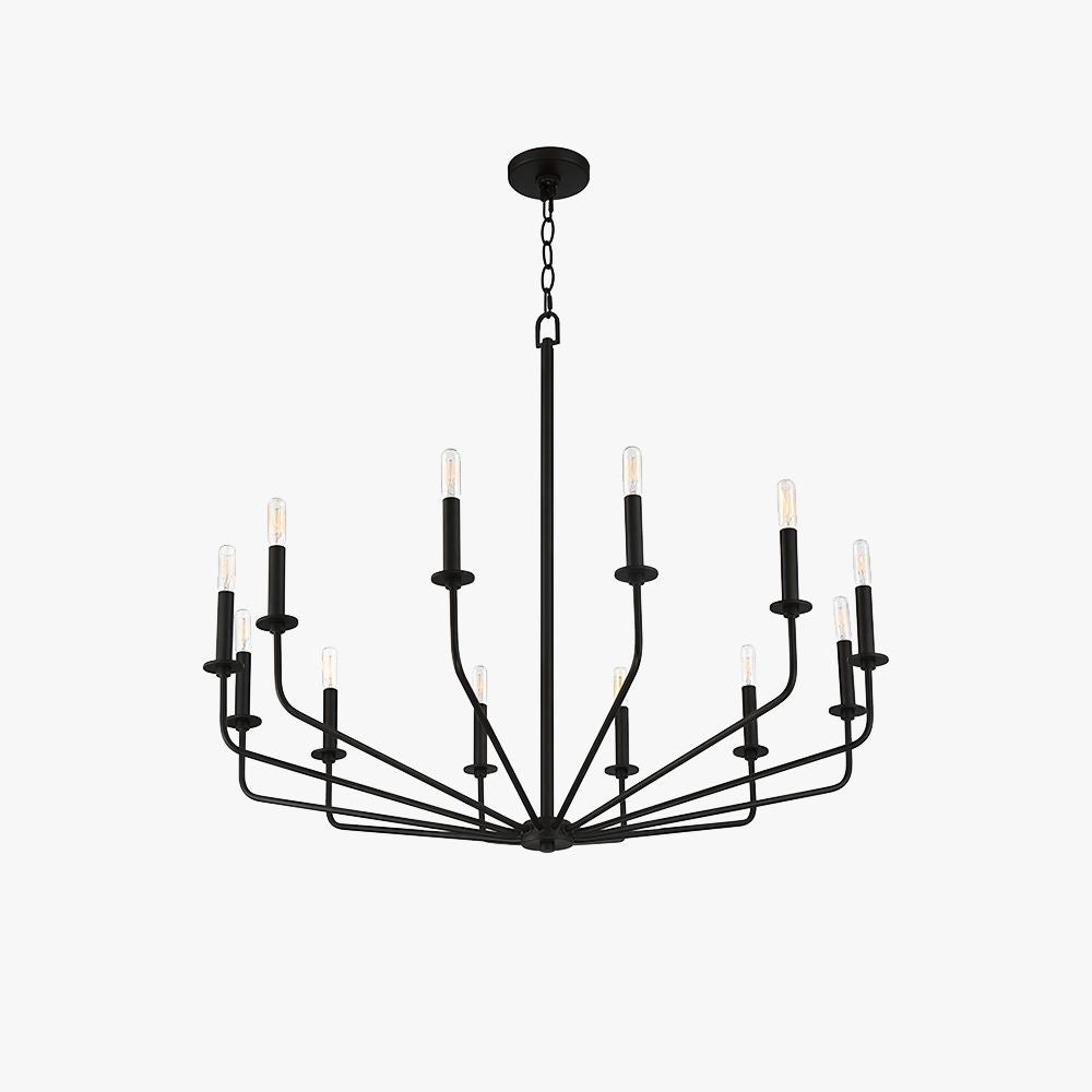 Silva Lampadari LED Moderno Industriale in Metallo Nero per Soggiorno