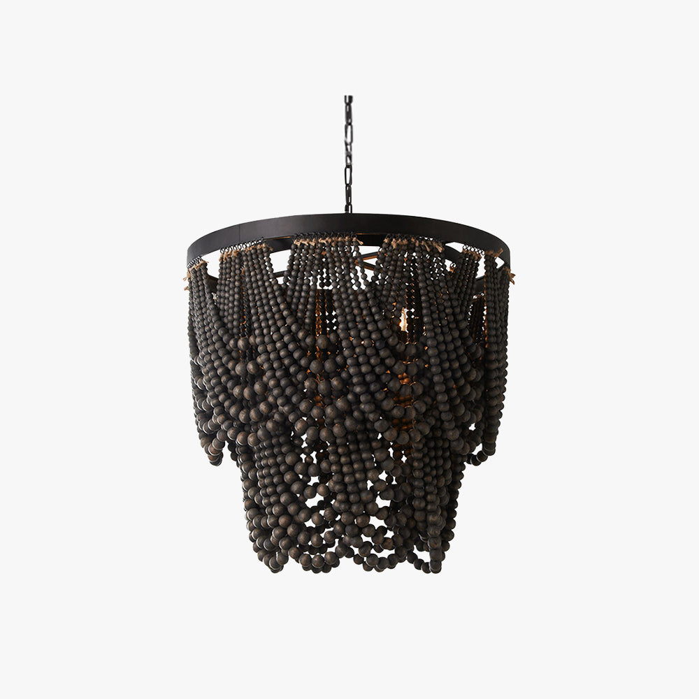 Silva Lampade a Sospensione LED Boho in Nero/Ruggine/Bianco Legno/Metallo per Soggiorno/Camera da Letto