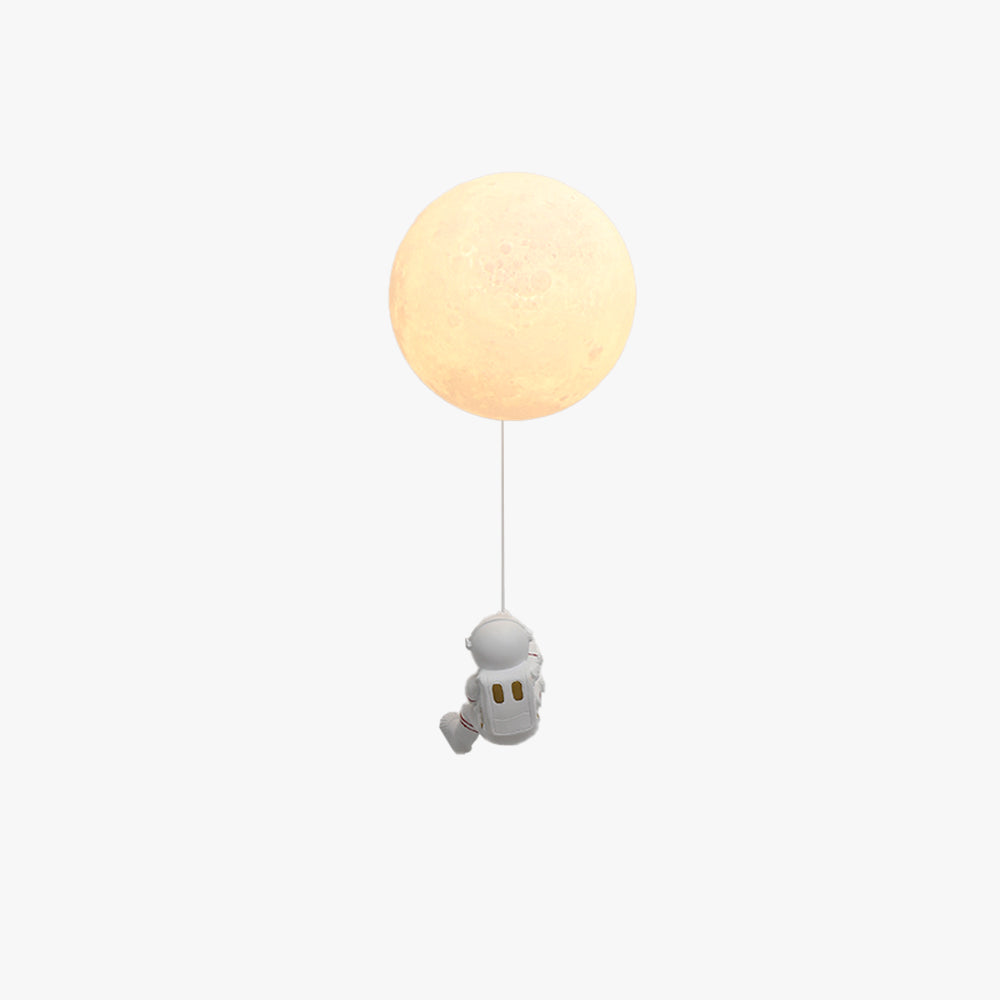 Aria Moderno Luna LED Applique Bianco Resina Camera dei Bambini