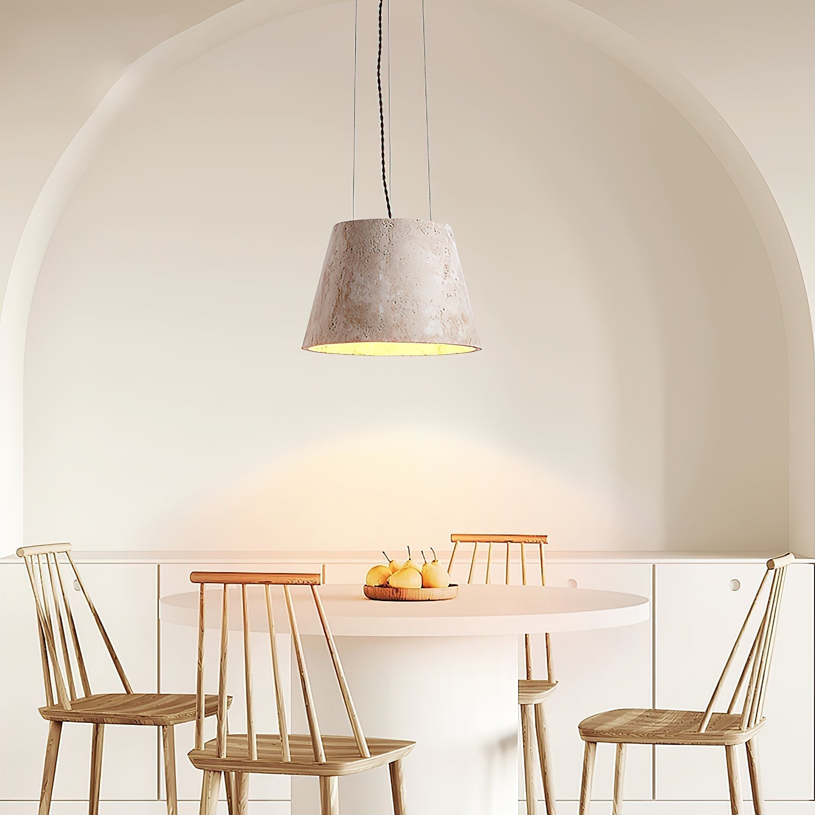 Ovelir Modern Minimalist Travertine Pendant Lamp - Lamp Copper