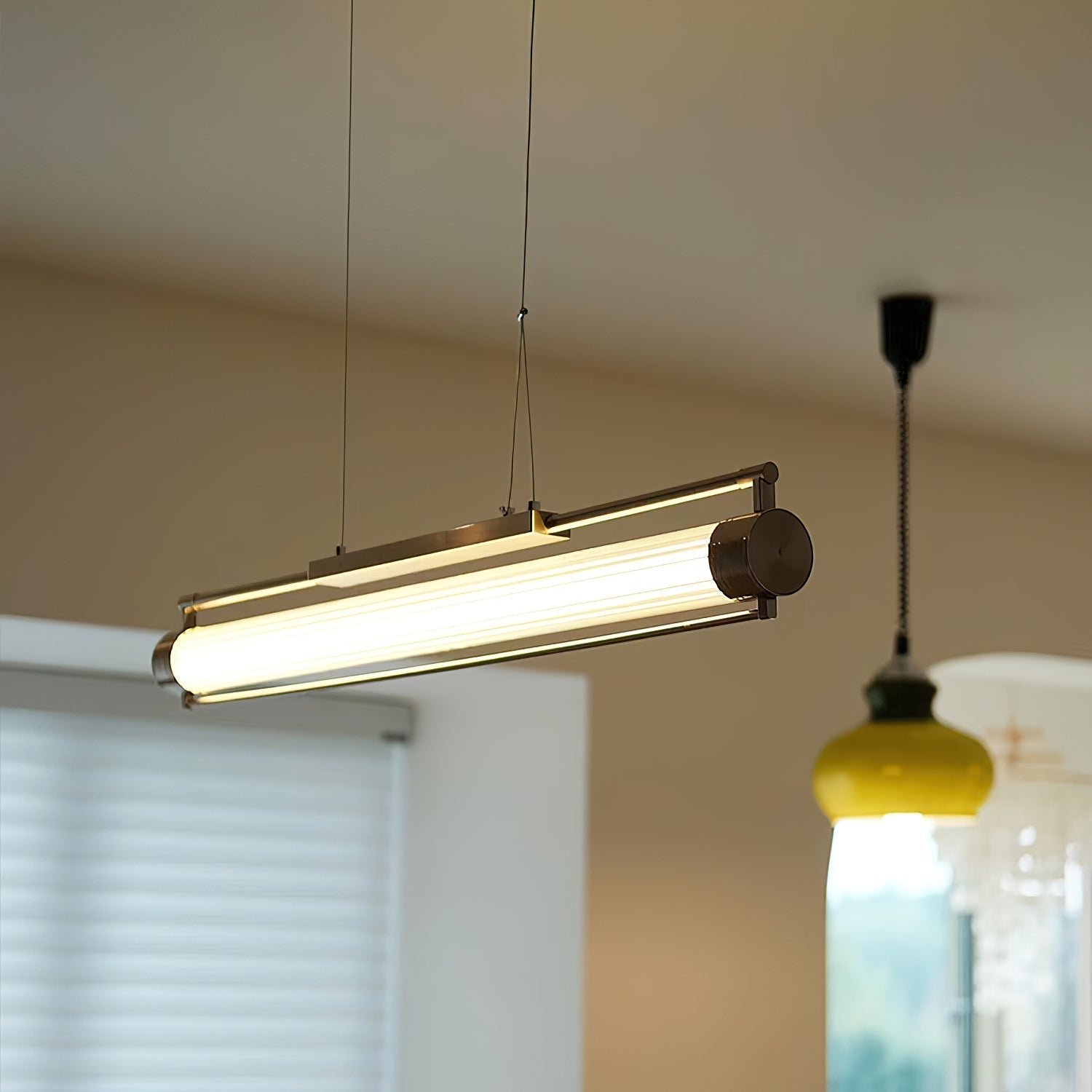 Lylorel Modern Minimalist Wand Glass Pendnat Lamp - Lamp Copper