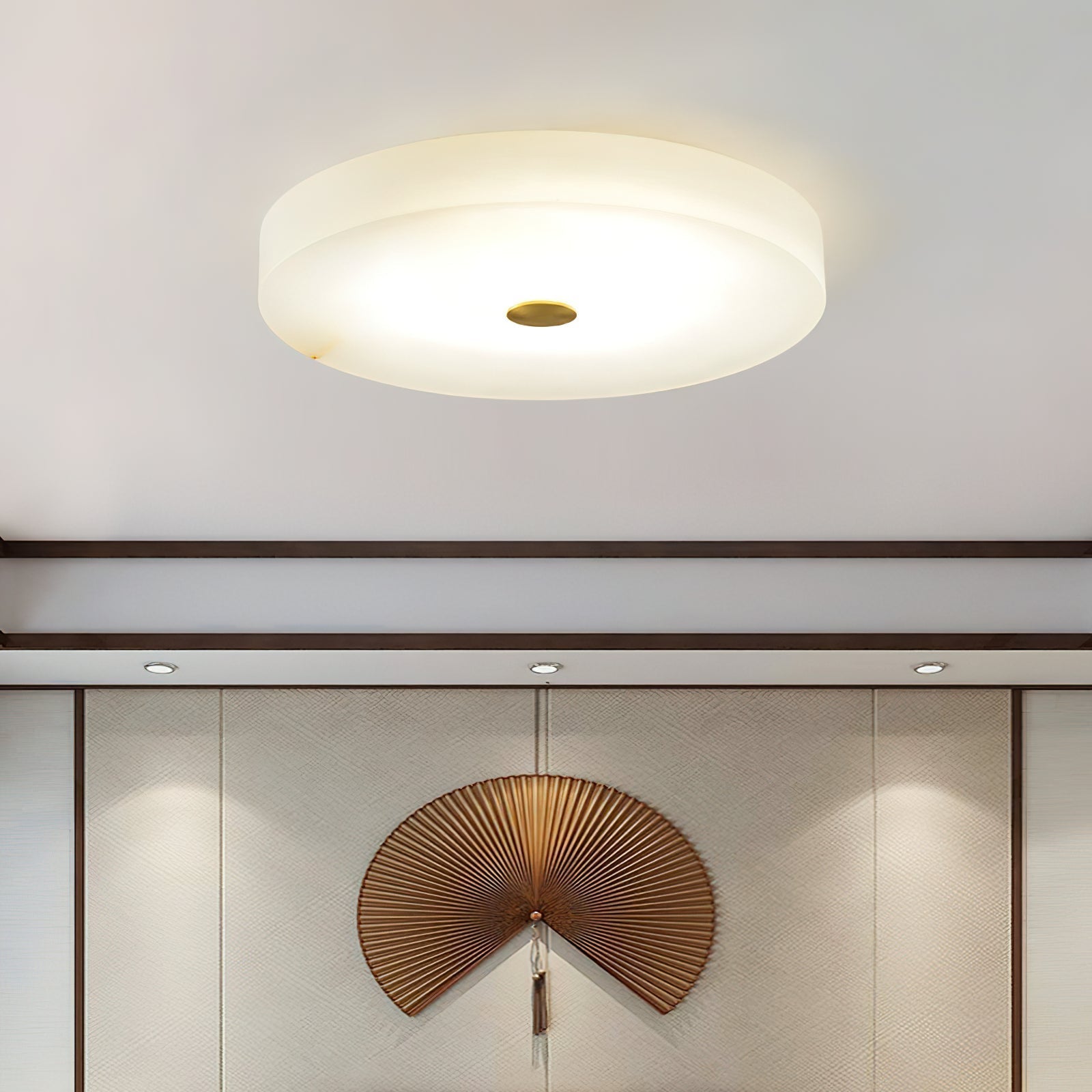 Unorir Modern Minimalist Alabaster Ceiling Light - Lamp Copper