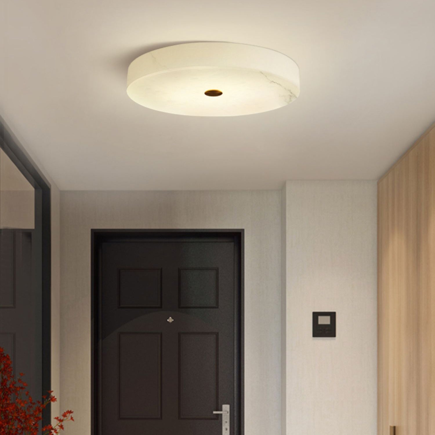 Unorir Modern Minimalist Alabaster Ceiling Light - Lamp Copper
