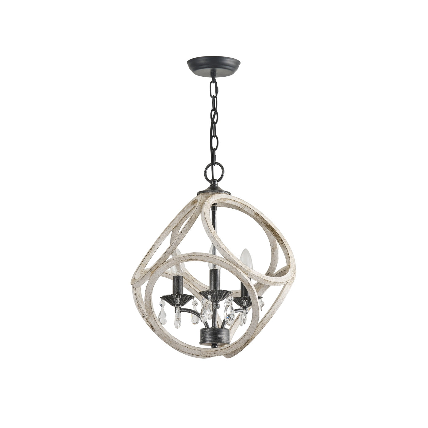 Viraearae Premium Nordic Crystal Wood Pendant Lamp - Lamp Copper