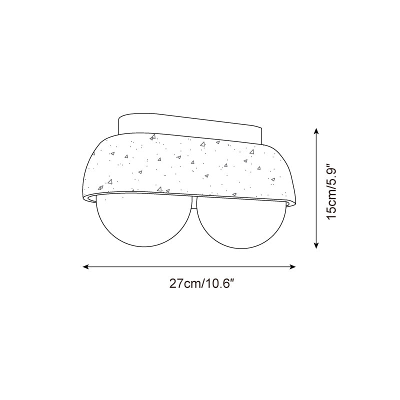 Ritta Ceiling Light Travertine Rectangular - Letslighting