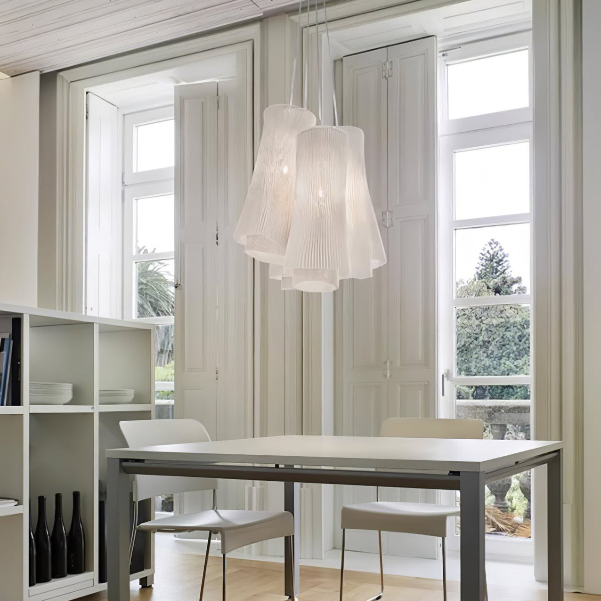 Stainless Steel Pleated Pendant Lamp - Blowlighting