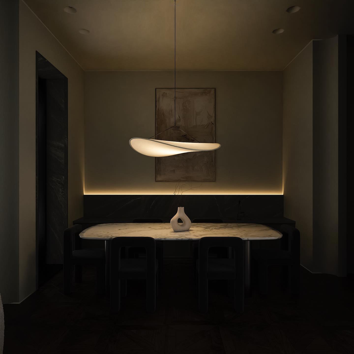 Elsolir Modern Minimalist Paper Pendant Lamp - Lamp Copper