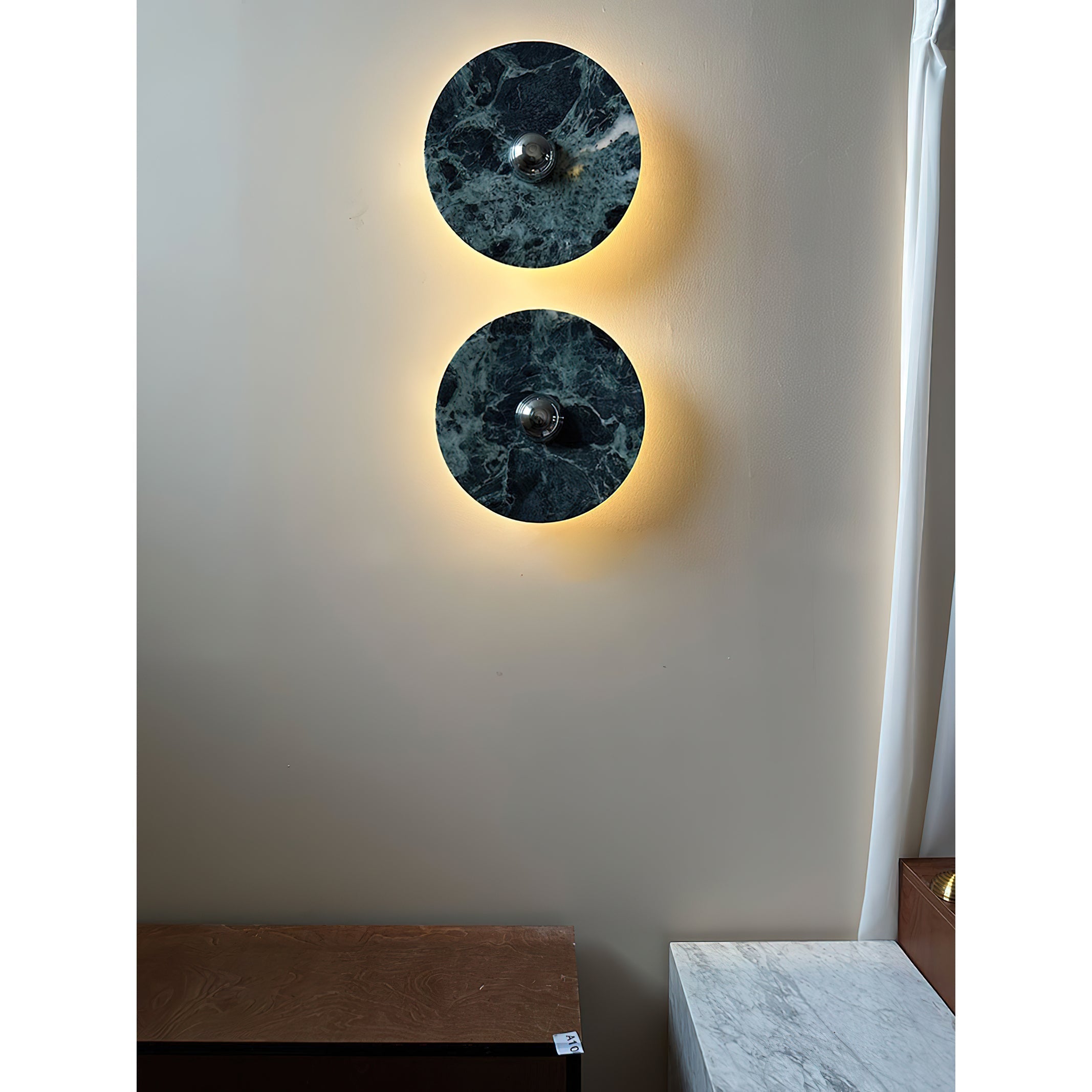 Olrine Modern Minimalist Marble Metal Wall Lamp - Lamp Copper