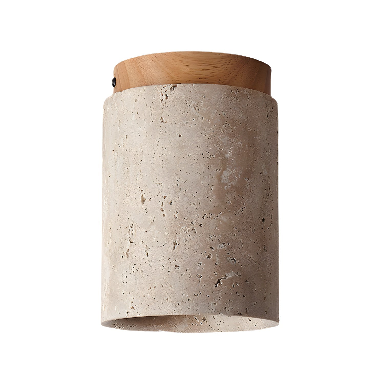 Aurnorira Cylinder Cap Travertine Ceiling Light - Neutralighting