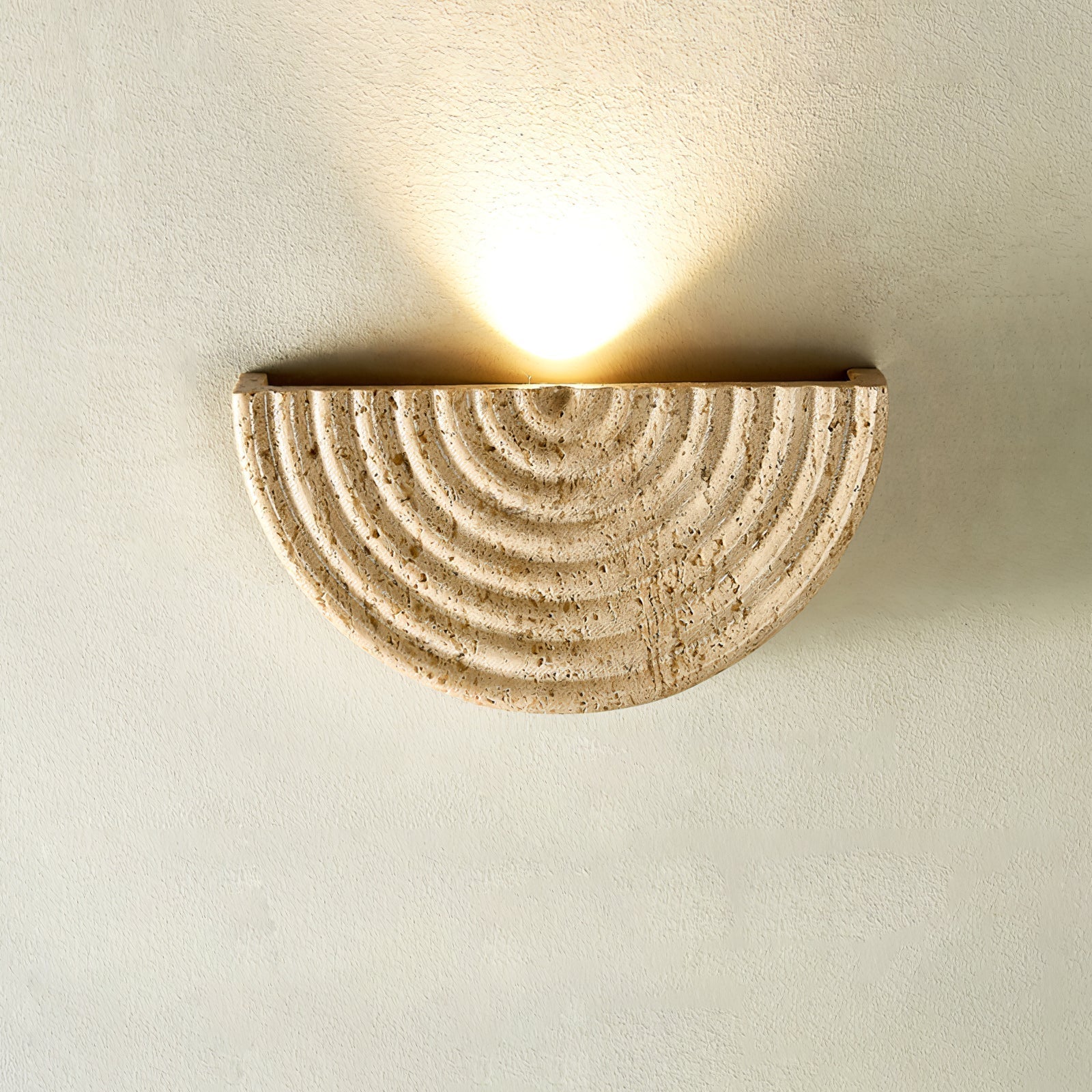 Faro Travertine Half-Moon Wall Lamp - Neutralighting