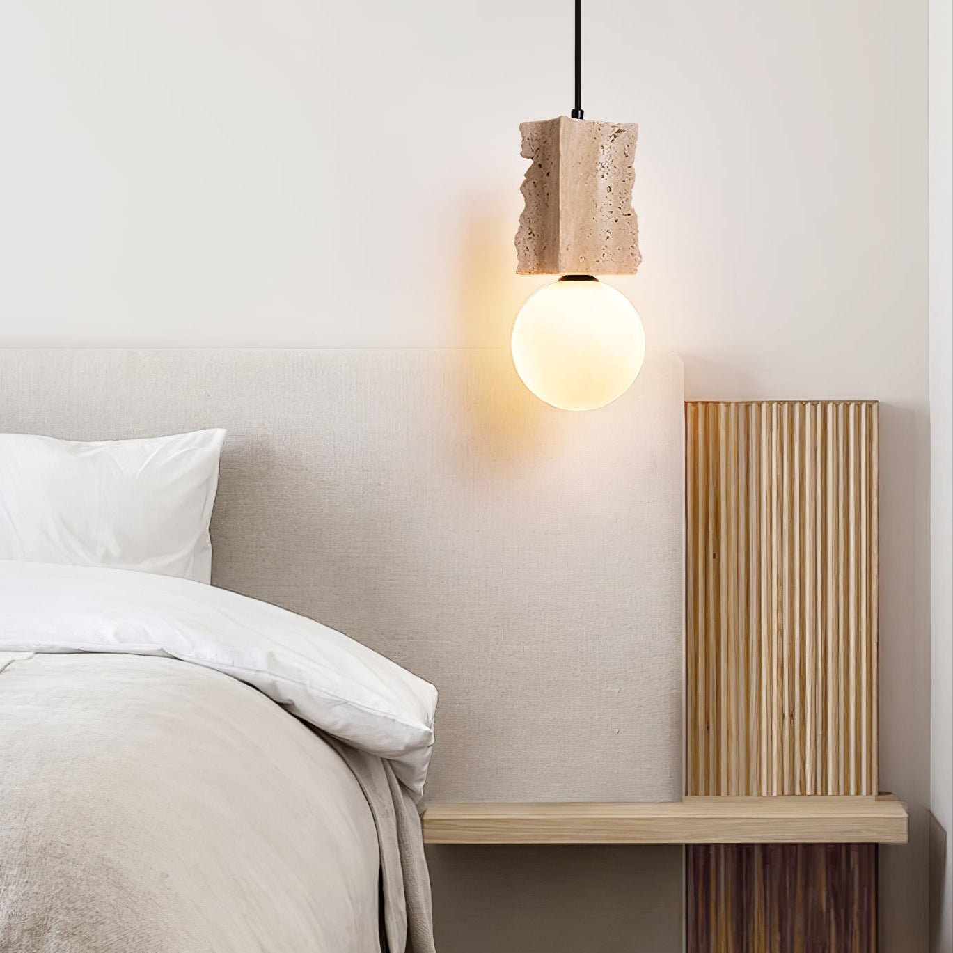 Travertine Raw Edge Pendant Light - Neutralighting