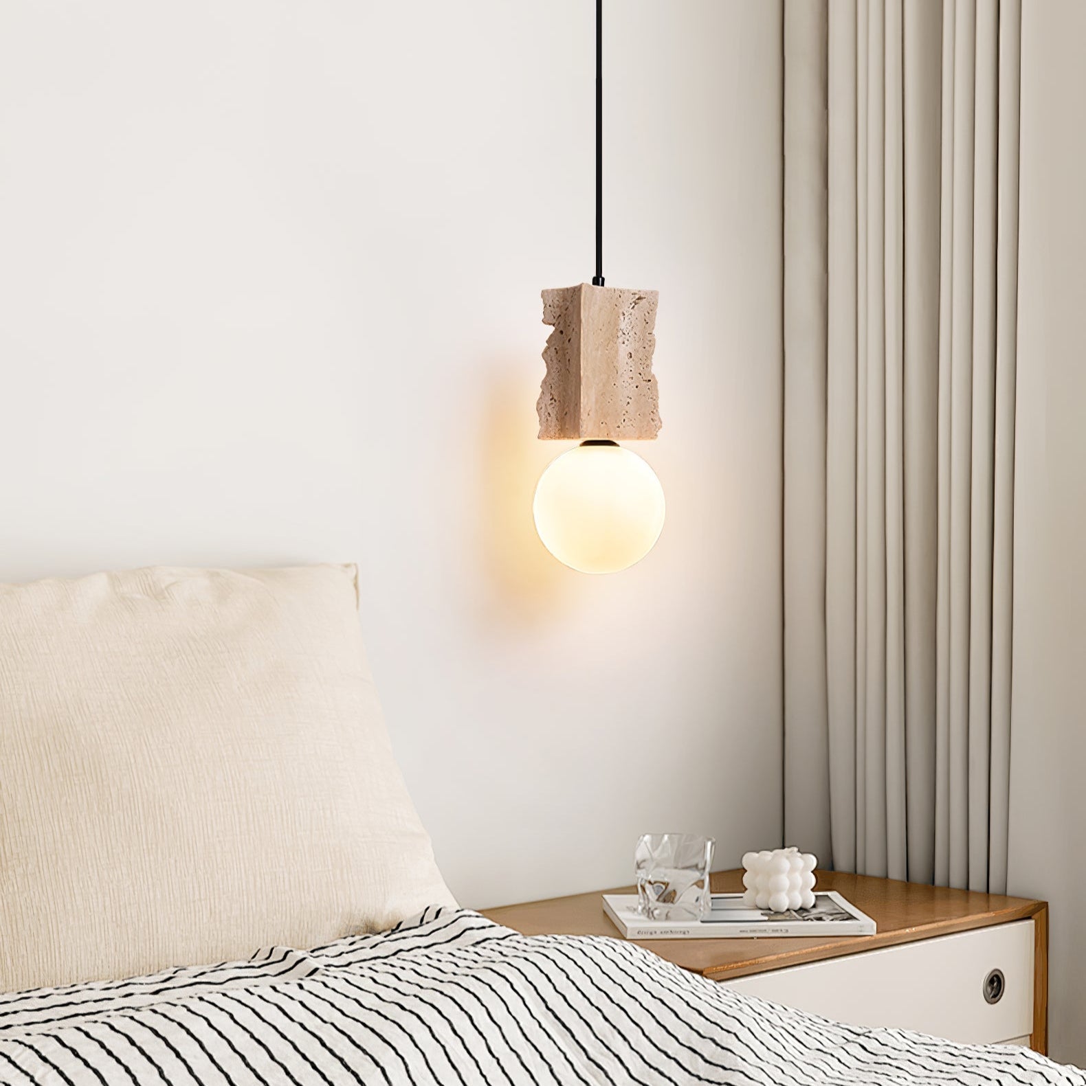 Travertine Raw Edge Pendant Light - Neutralighting