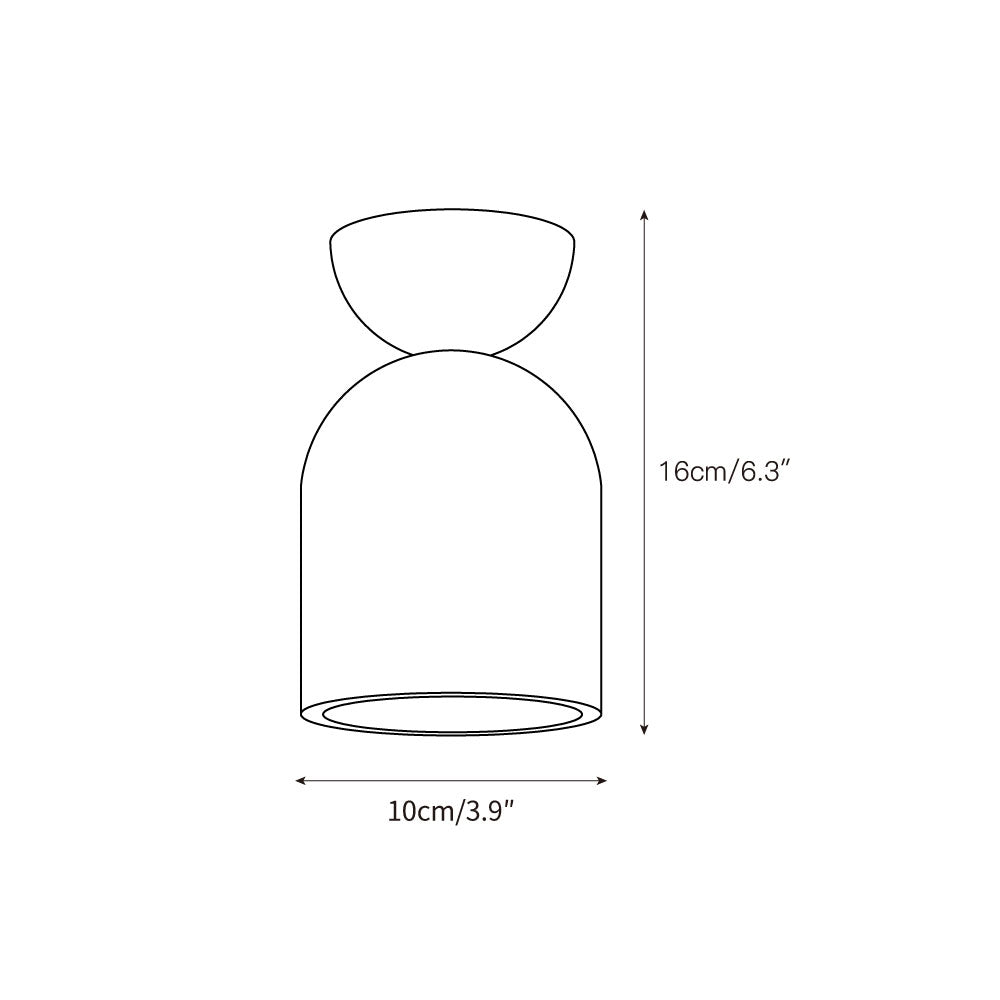 Vezorus Modern Minimalist Cone Travertine Ceiling Lamp - Lamp Copper