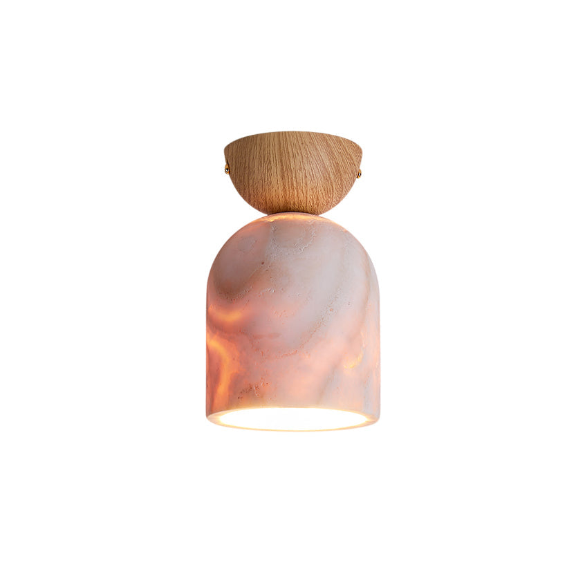 Vezorus Modern Minimalist Cone Travertine Ceiling Lamp - Lamp Copper