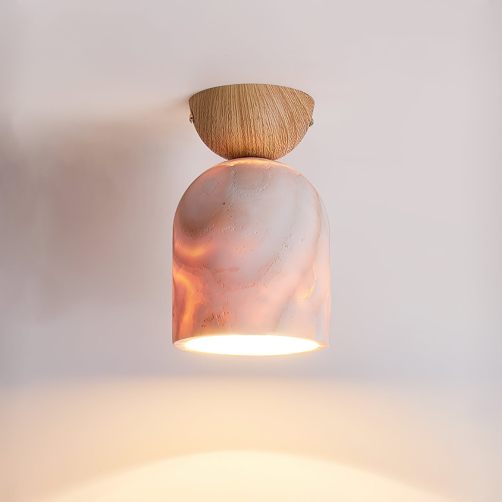 Vezorus Modern Minimalist Cone Travertine Ceiling Lamp - Lamp Copper