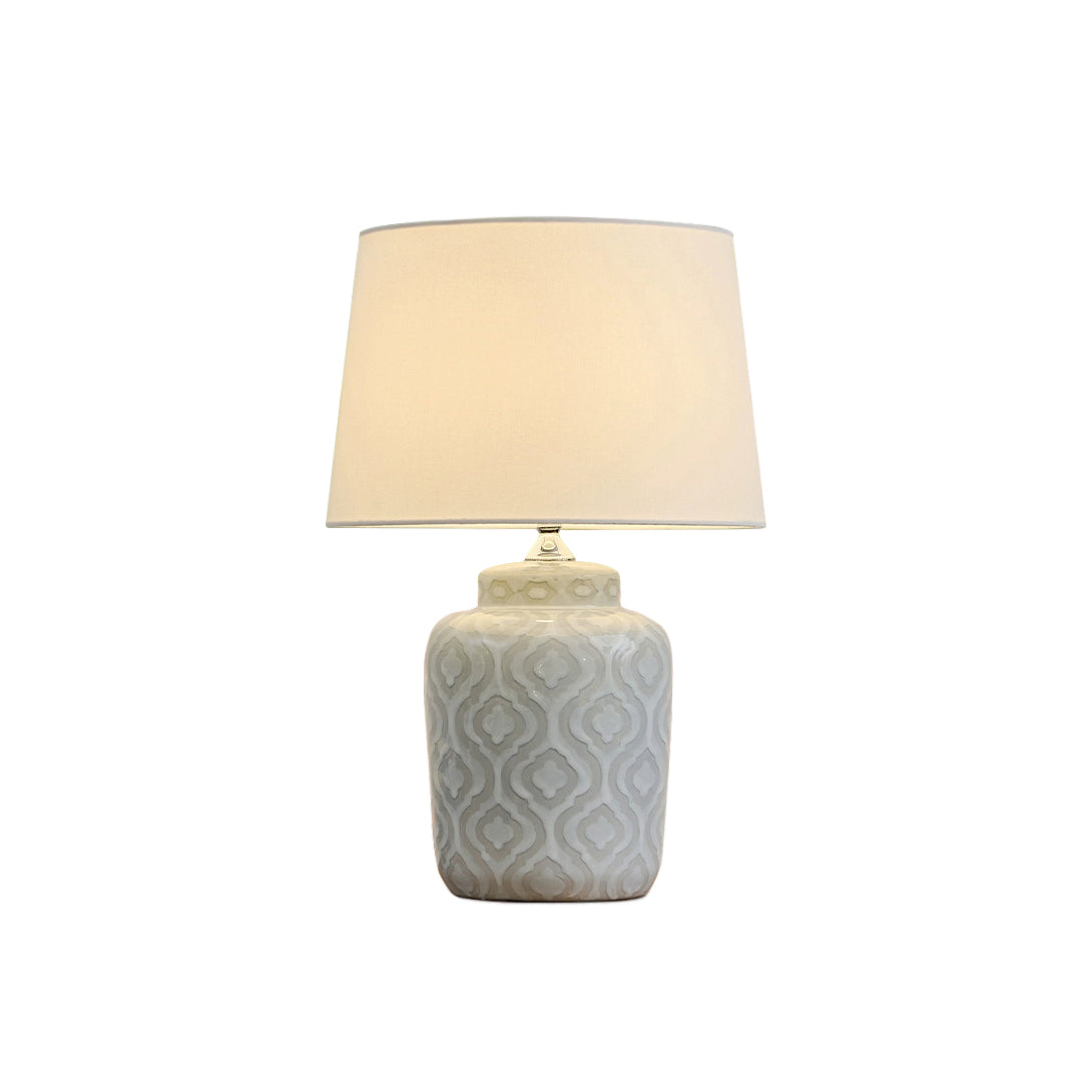 Textured Jar Table Lamp - Lamp Copper