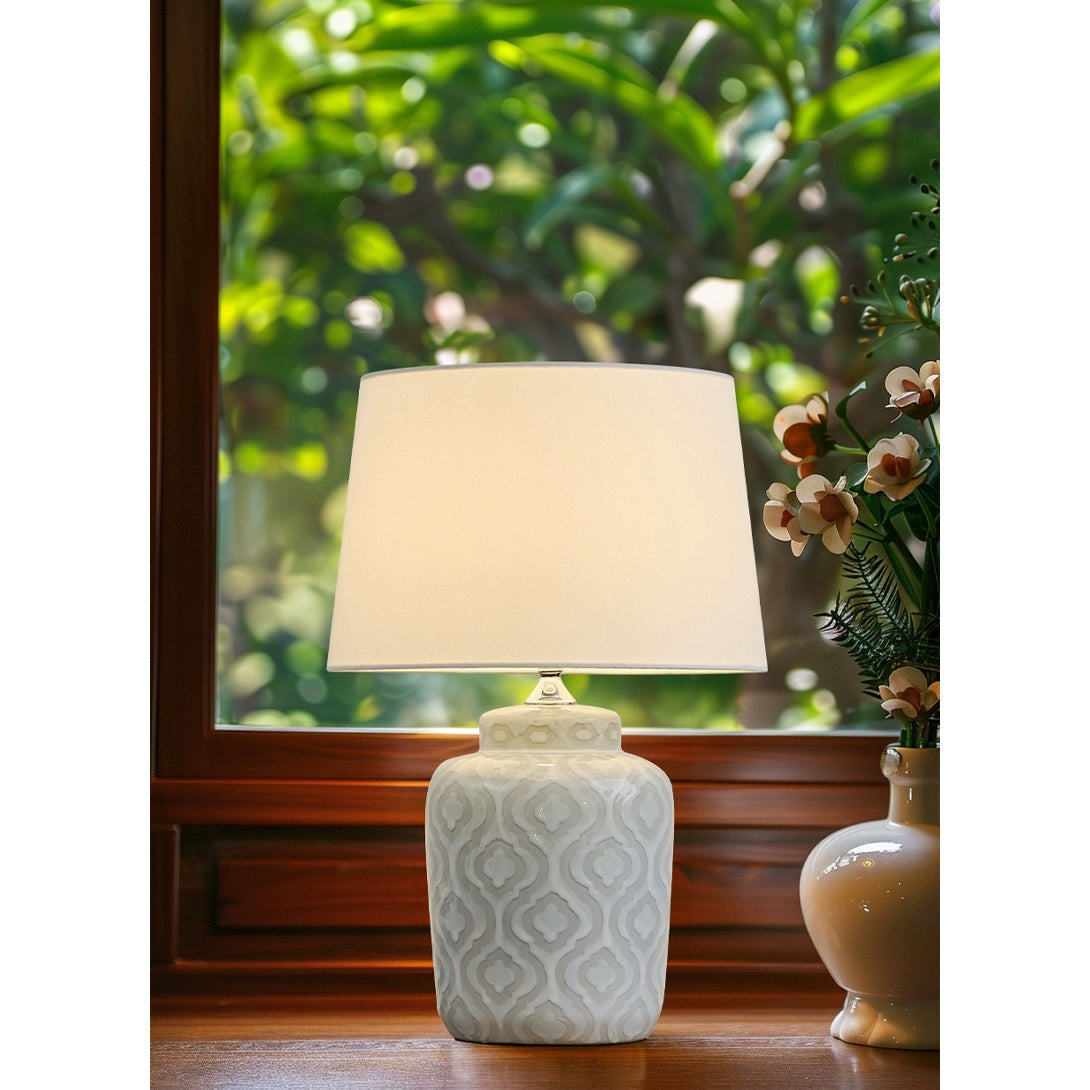 Textured Jar Table Lamp - Lamp Copper