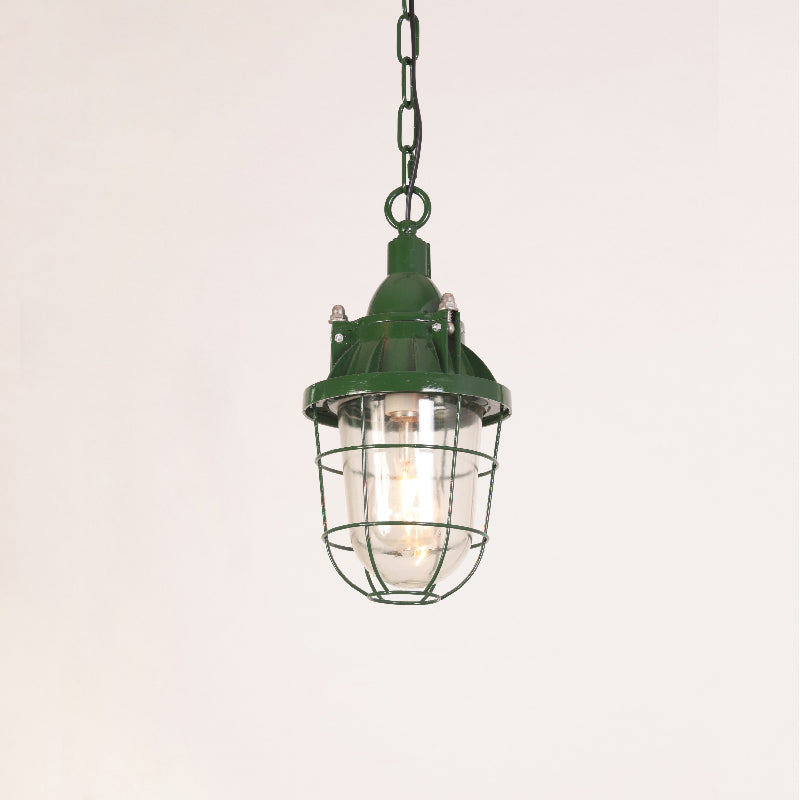 Vemiryra Vintage Industrial Green Metal Pendant Light - Lamp Copper