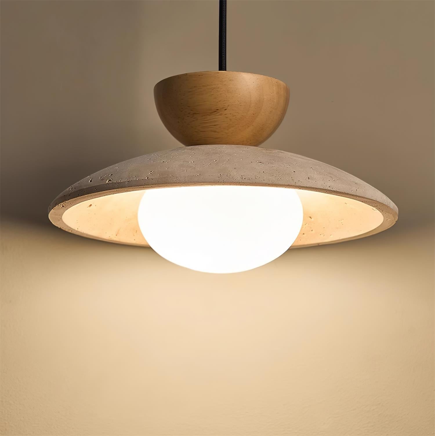 Ritta Lampade a Sospensione Moderne in Travertino Naturale