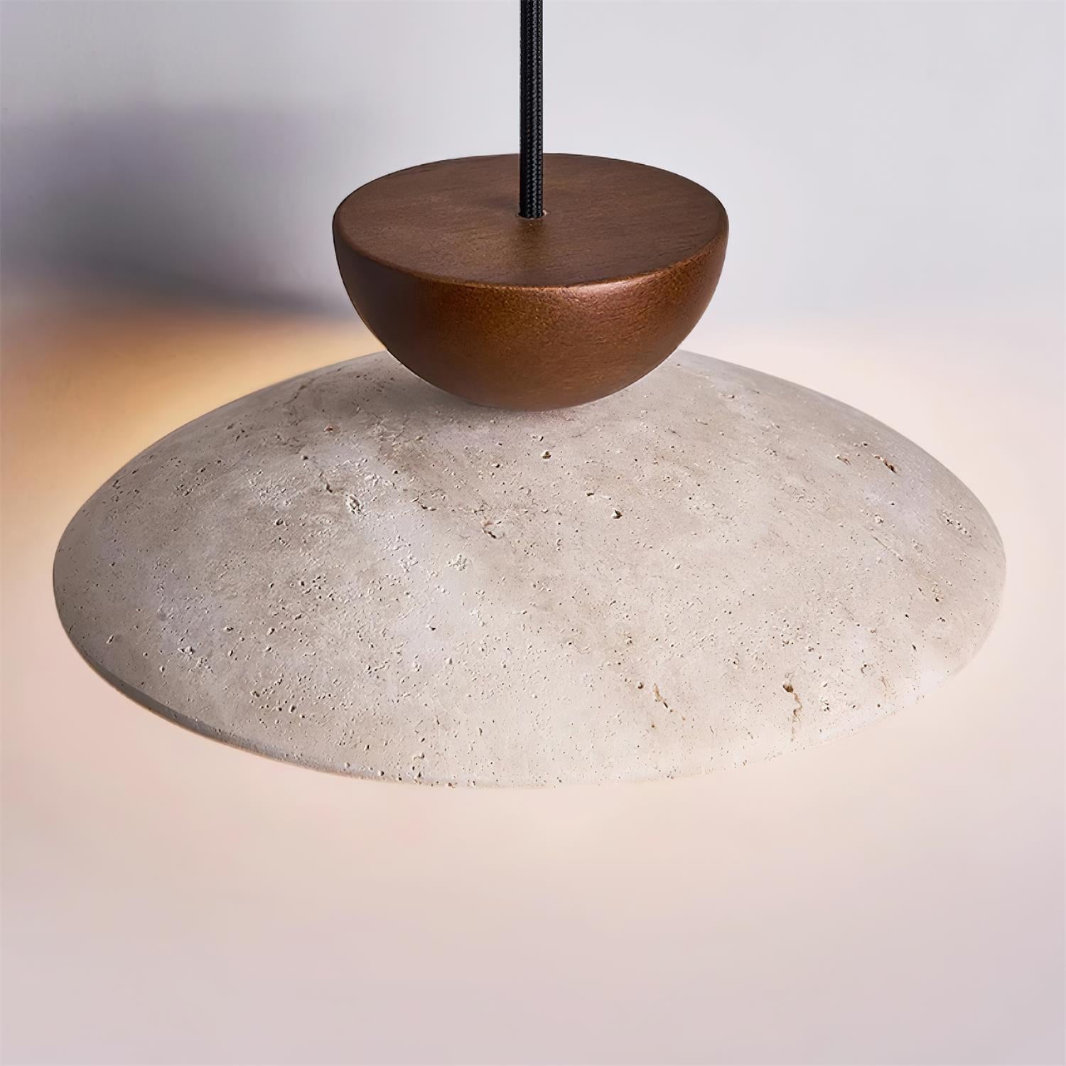 Ritta Lampade a Sospensione Moderne in Travertino Naturale