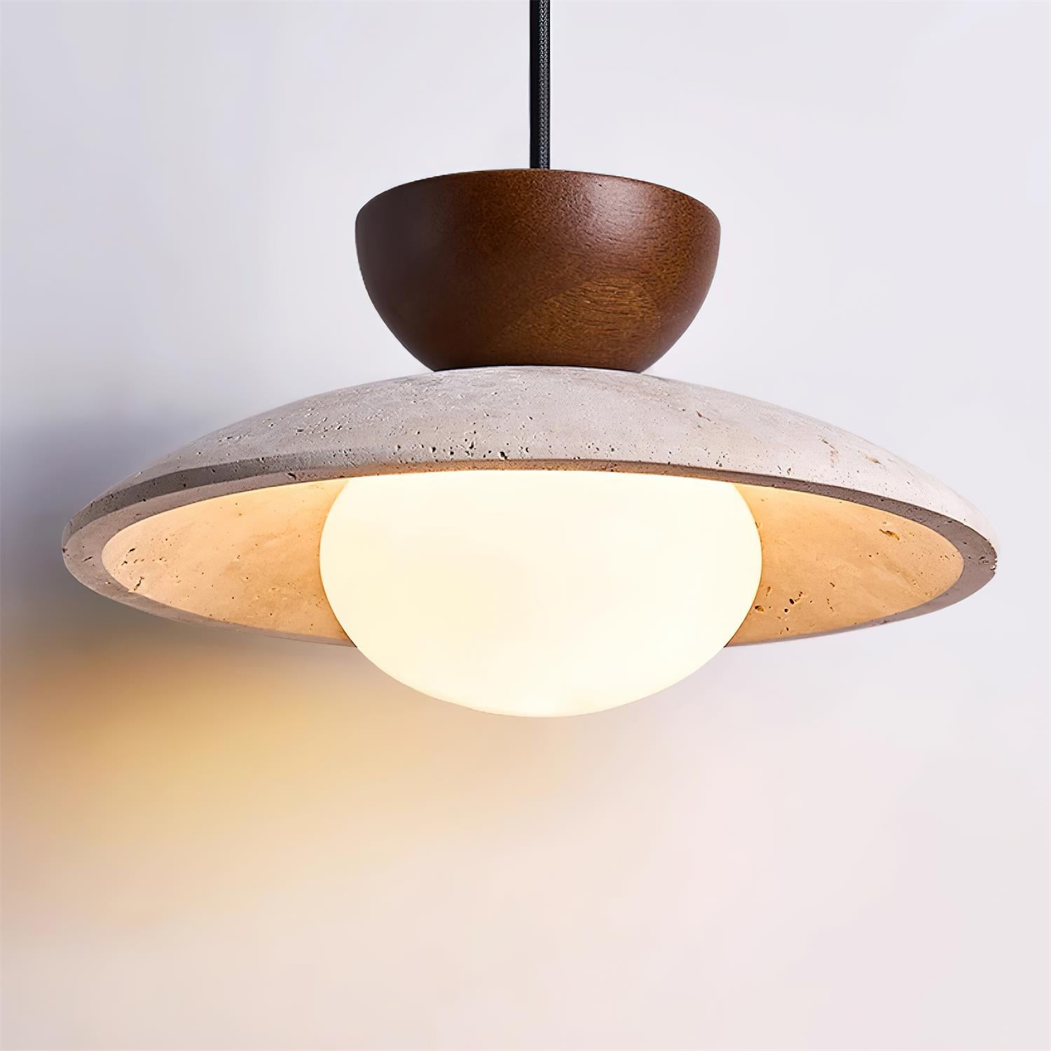 Ritta Lampade a Sospensione Moderne in Travertino Naturale