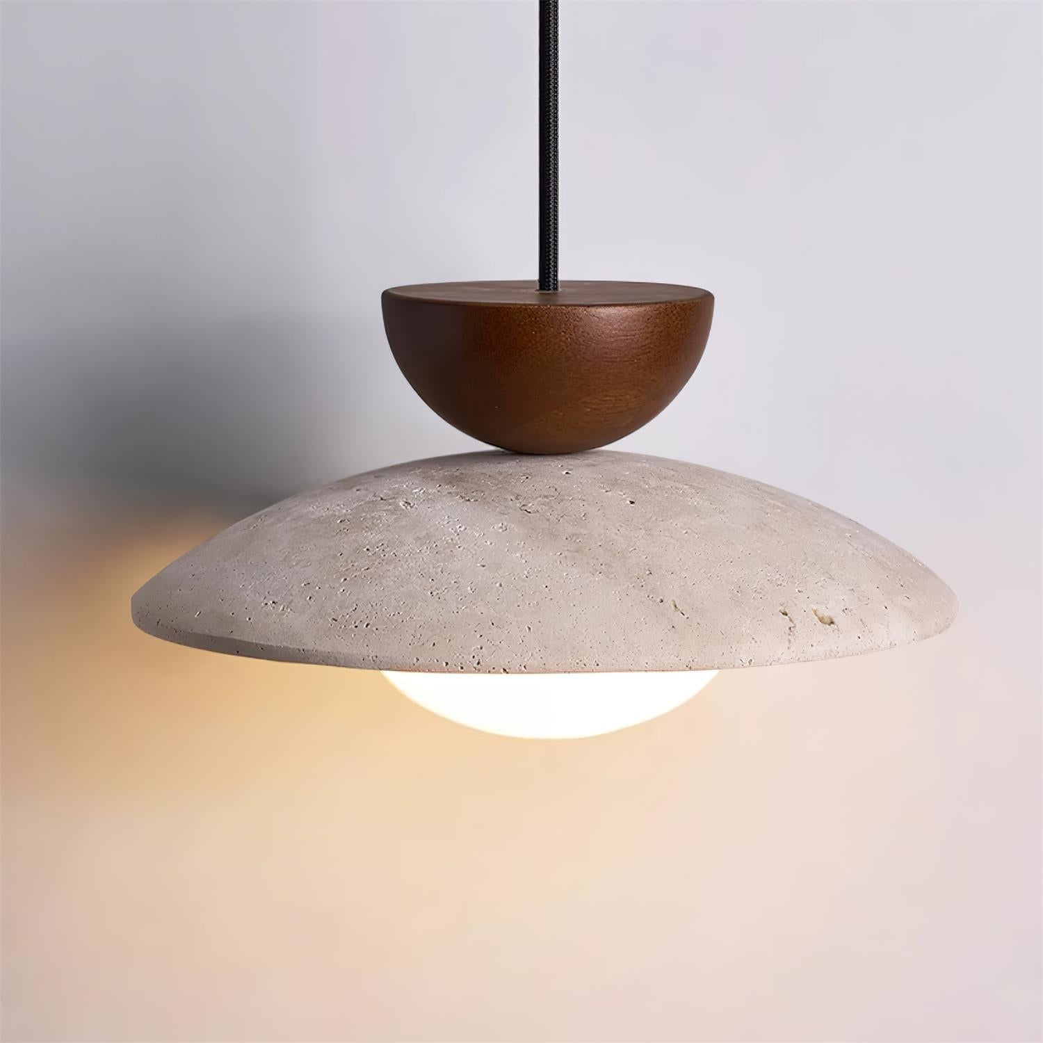 Ritta Lampade a Sospensione Moderne in Travertino Naturale
