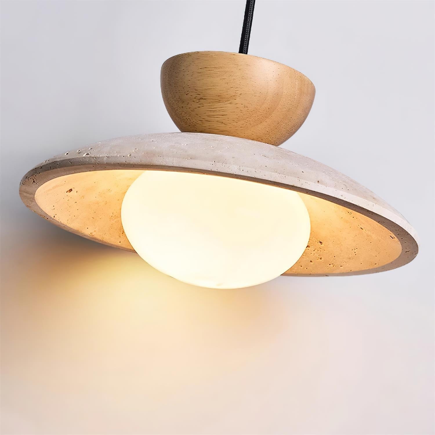Ritta Lampade a Sospensione Moderne in Travertino Naturale