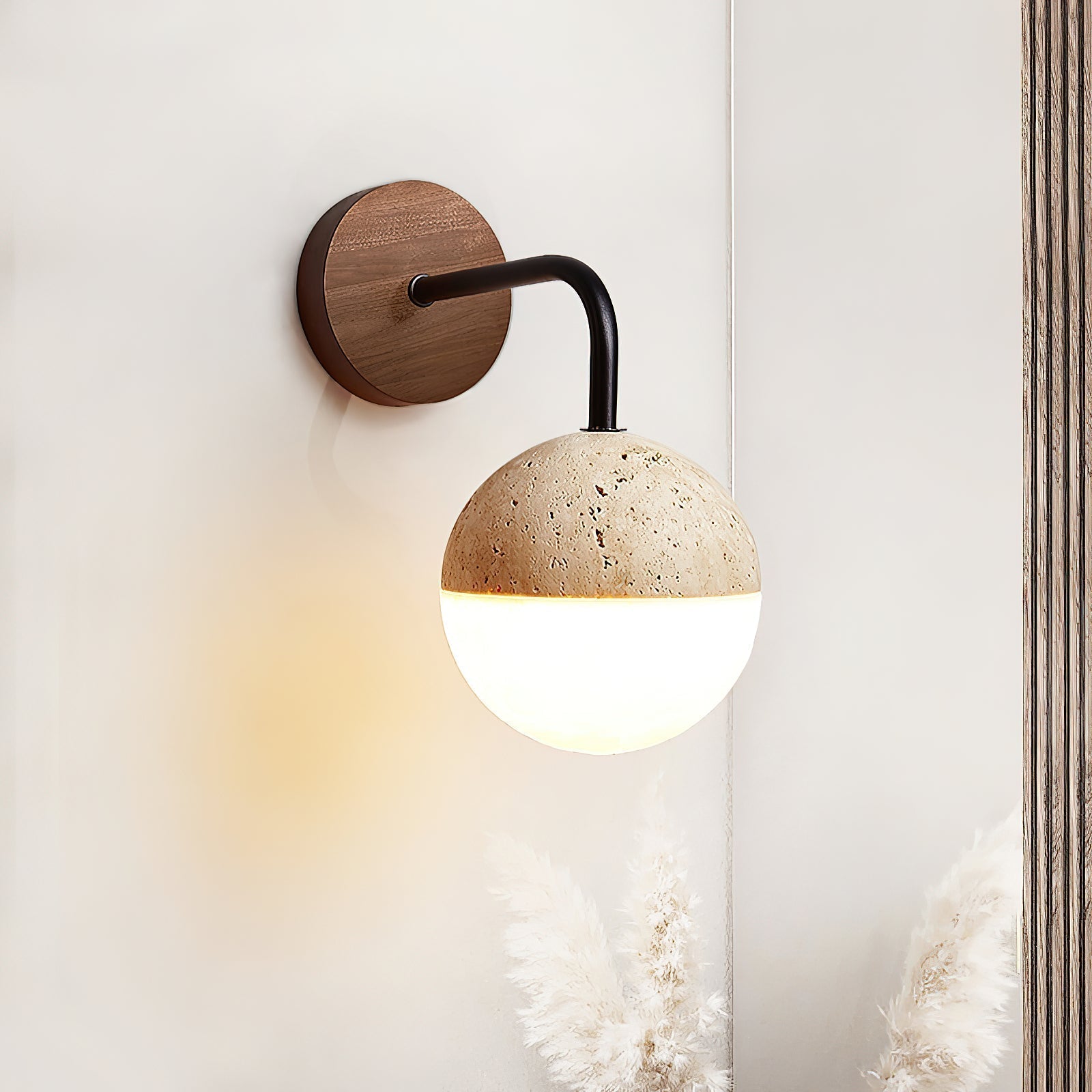 Ivmarila Modern Minimalist Travertine Wall Lamp - Lamp Copper
