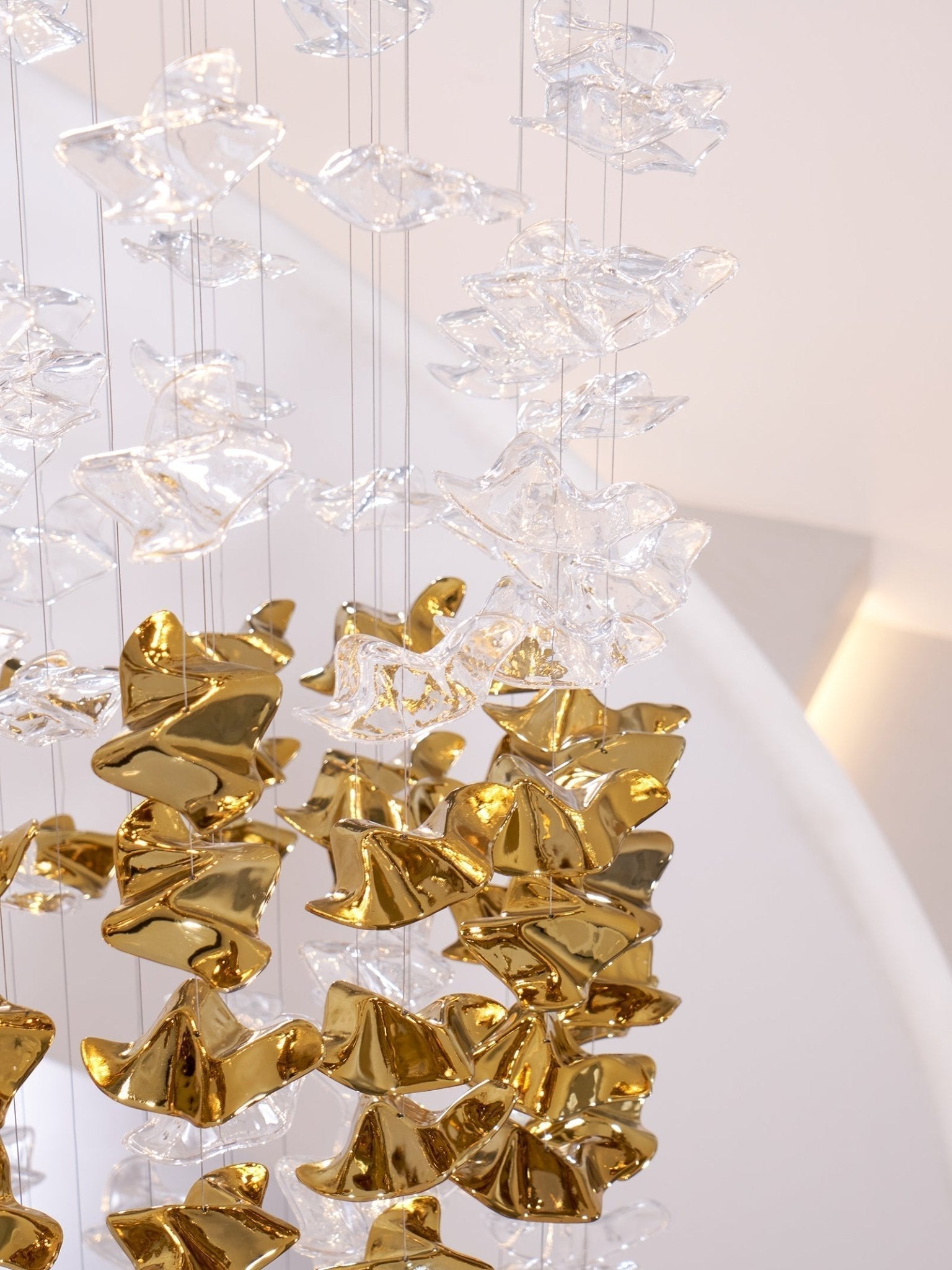 Nephele Crystal Leaf Chandelier - Blowlighting